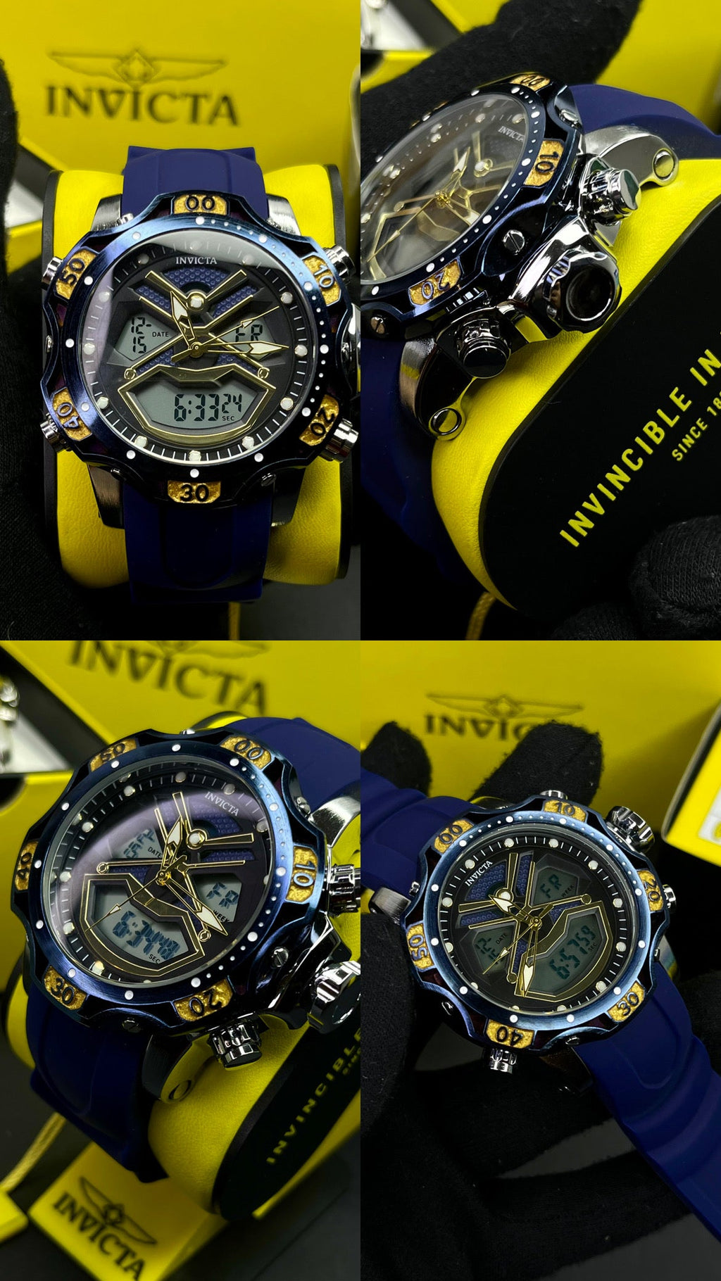 INVICTA DOBLE HORA PARA HOMBRE REF-1837-NDA