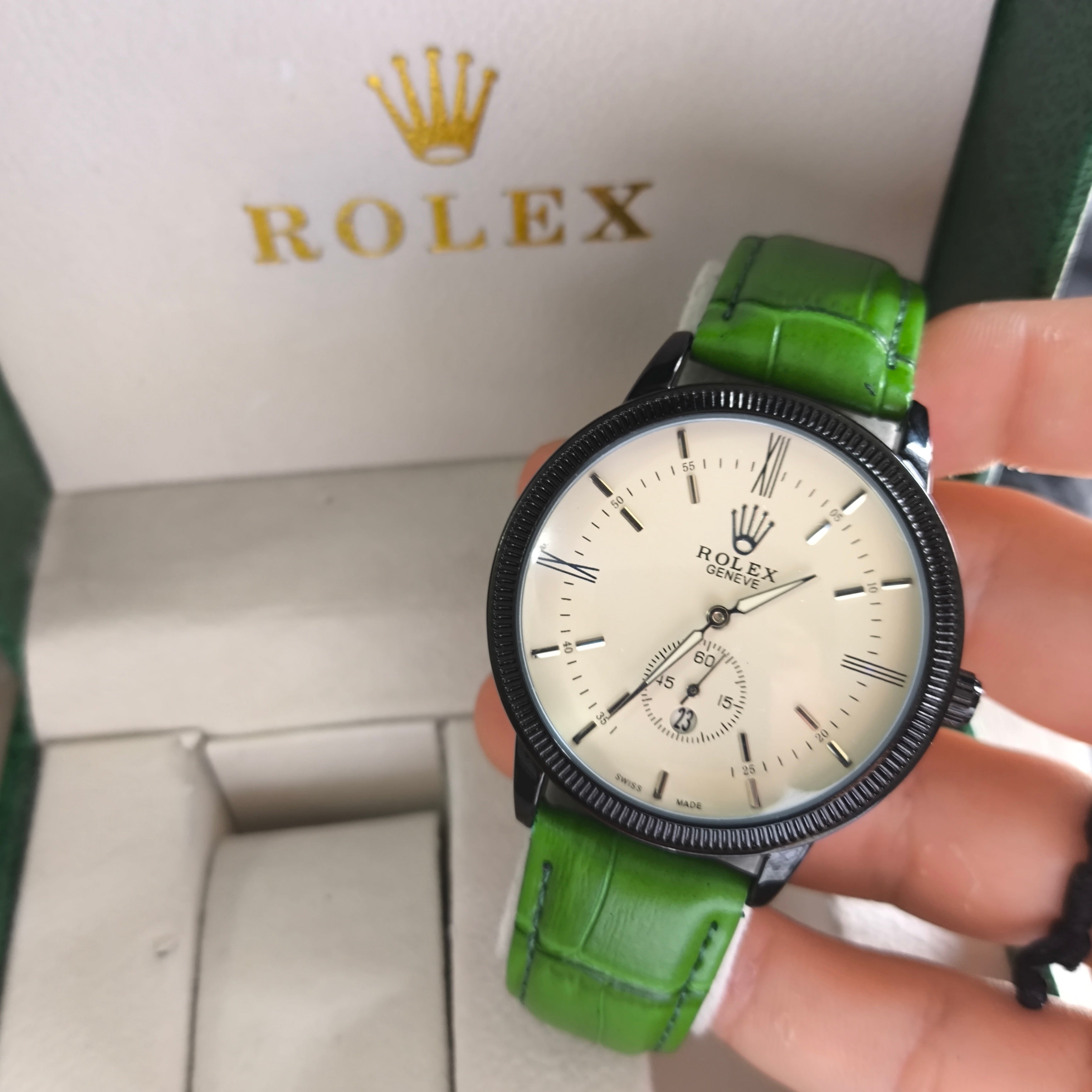 RLX OYSTER PERPETUAL CUERO PARA HOMBRE REF-NVD