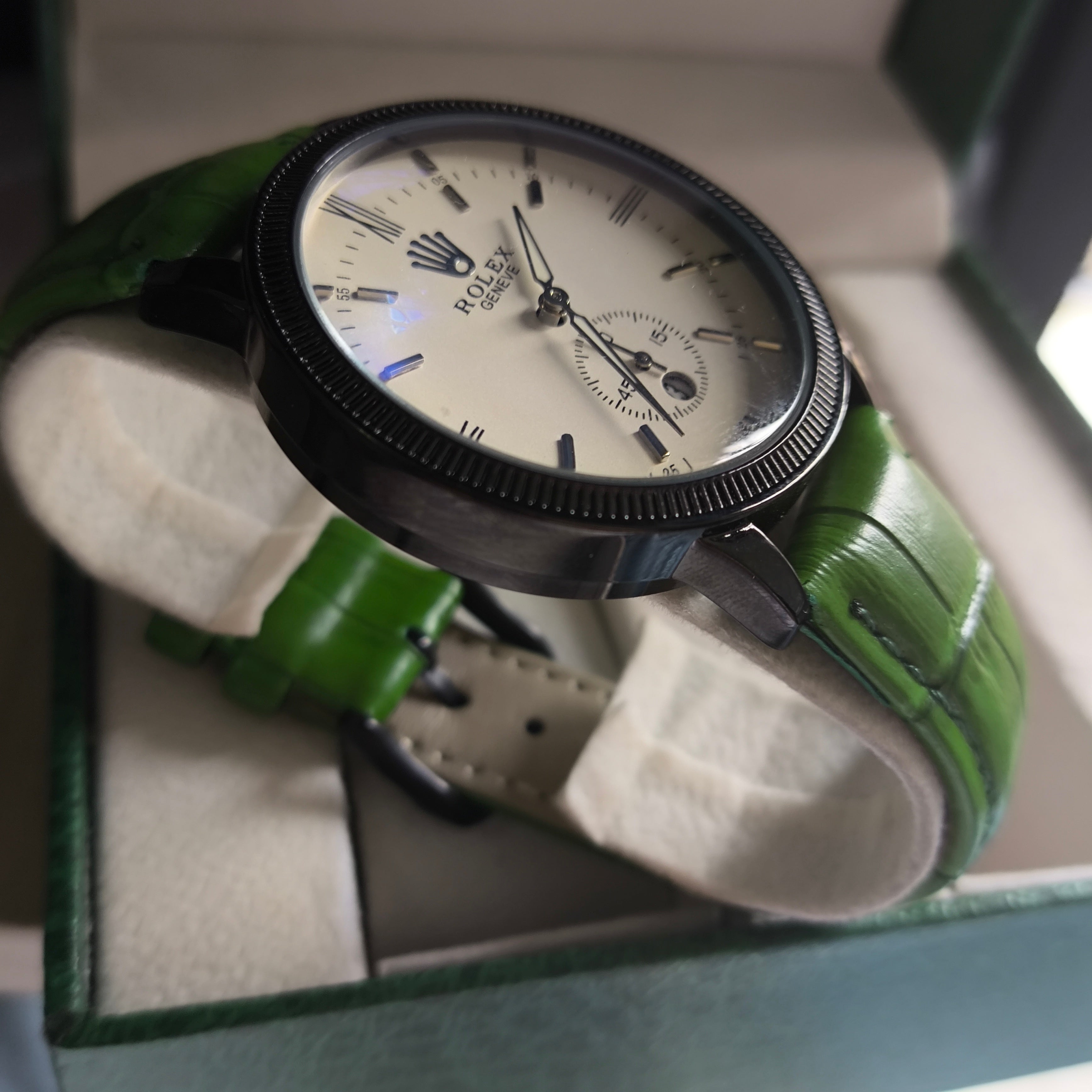 RLX OYSTER PERPETUAL CUERO PARA HOMBRE REF-NVD