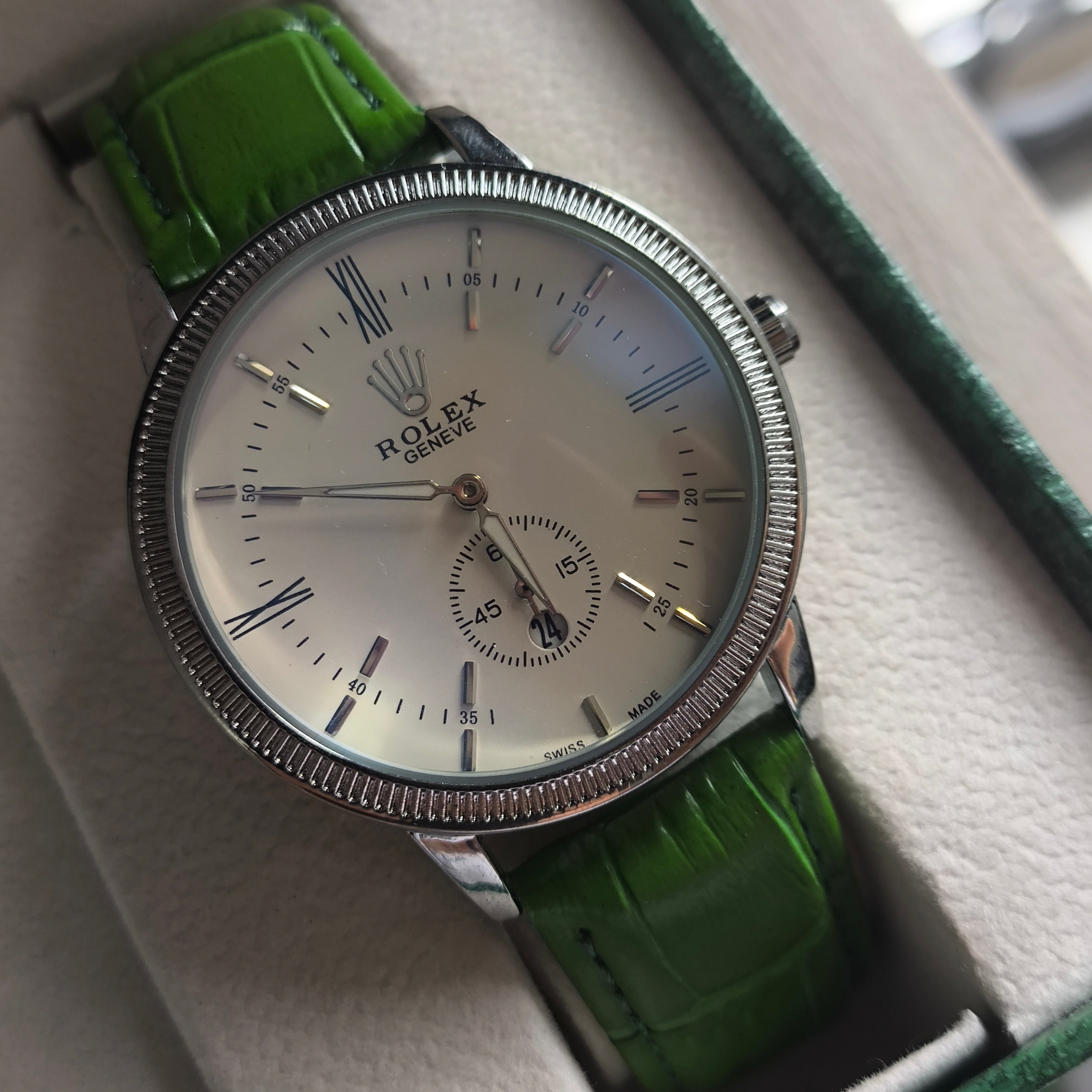 RLX OYSTER PERPETUAL CUERO PARA HOMBRE REF-VP