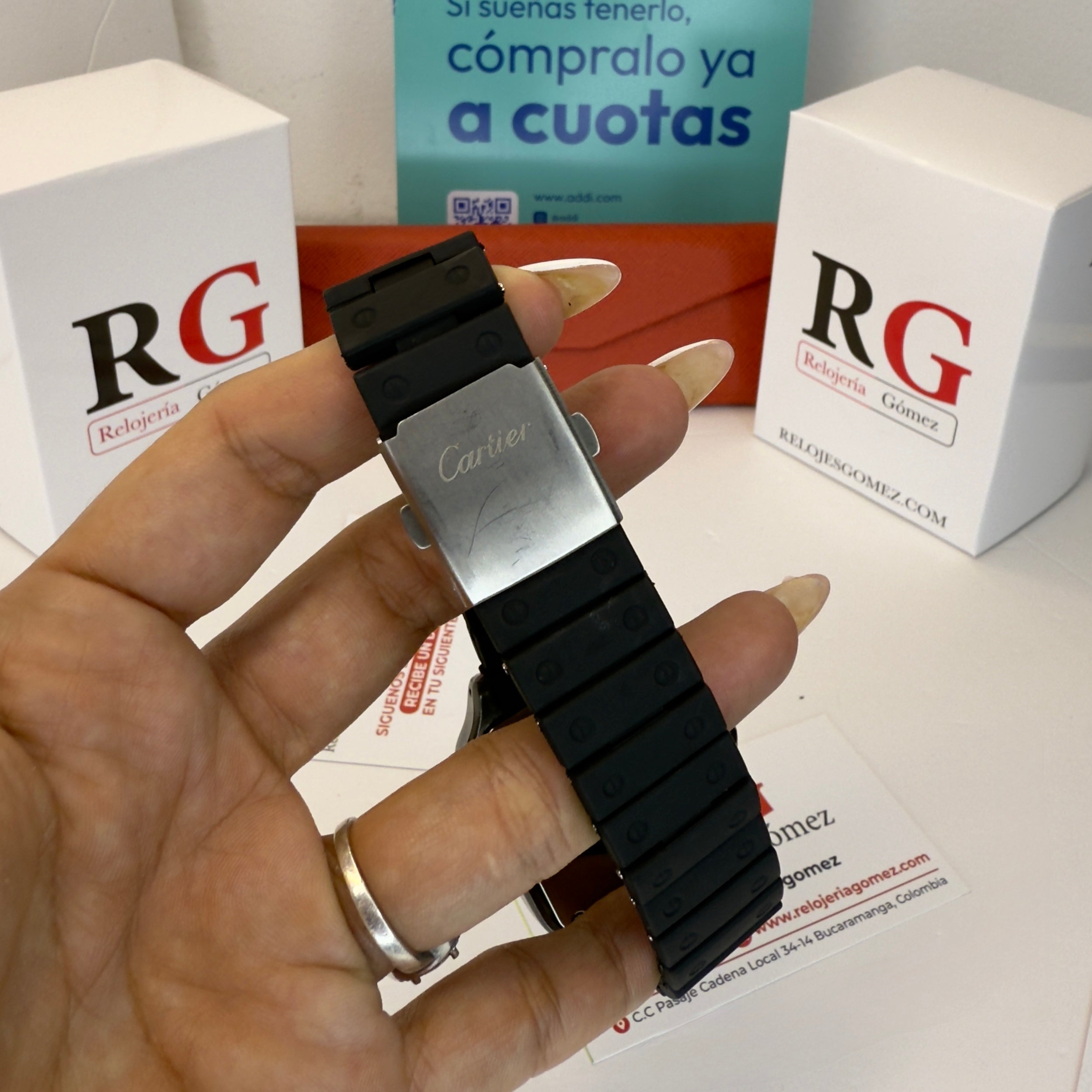 CARTIER DO´SANTOS GOMA PARA HOMBRE REF-NOR