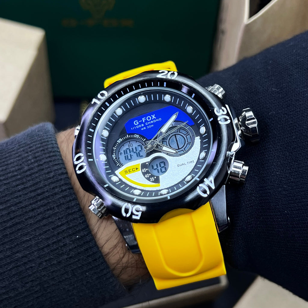G FOX ORIGINAL DOBLE HORA POR INVICTA SUMERGIBLE PARA HOMBRE REF-1976G2-A