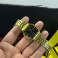 CASIO UNISEX RETRO VINTAGE F-91 ANALOGO-DORADO-NEGRO