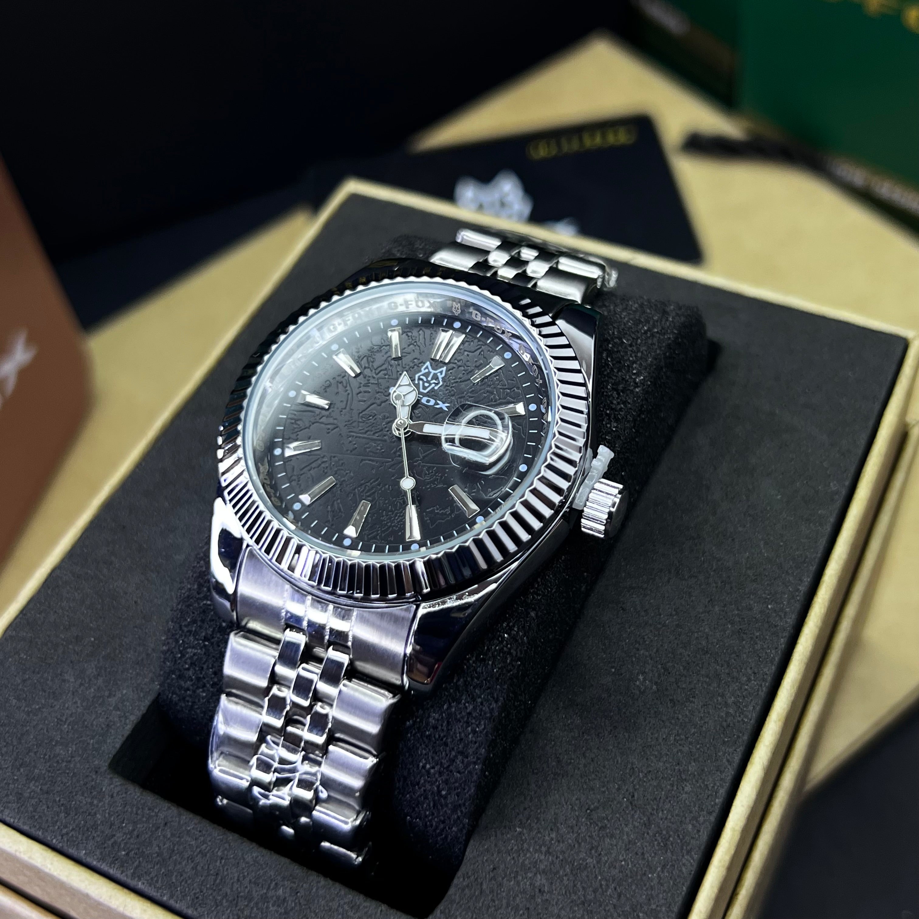 G FOX ORIGINAL x RLX SUMERGIBLE PARA HOMBRE REF-DAY DATE 22011-PN