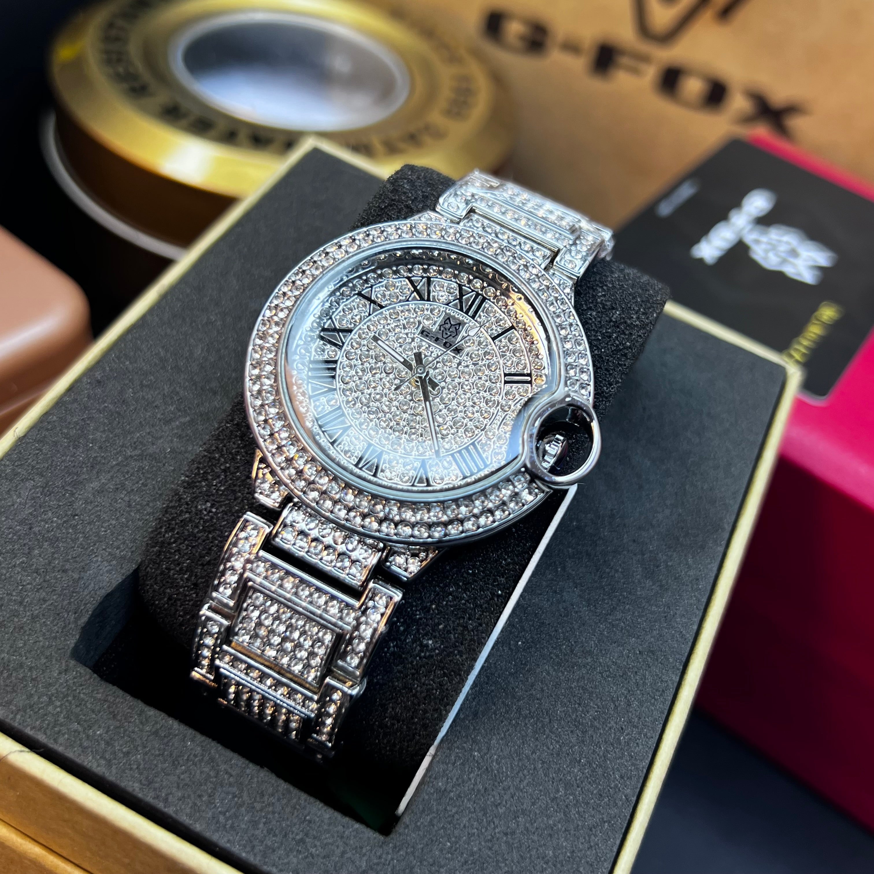 G FOX ORIGINAL x CARTIER PARA DAMA SUMERGIBLE  REF-TORBILLON CUBANO-1251-P