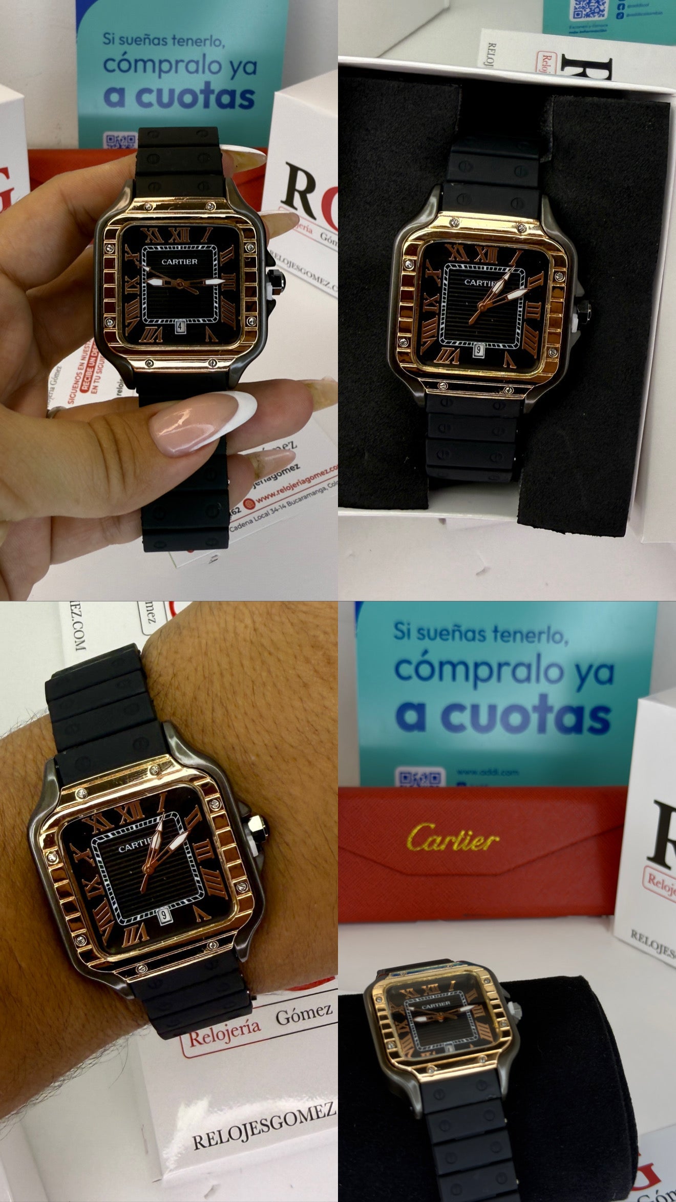 CARTIER DO´SANTOS GOMA PARA HOMBRE REF-NOR