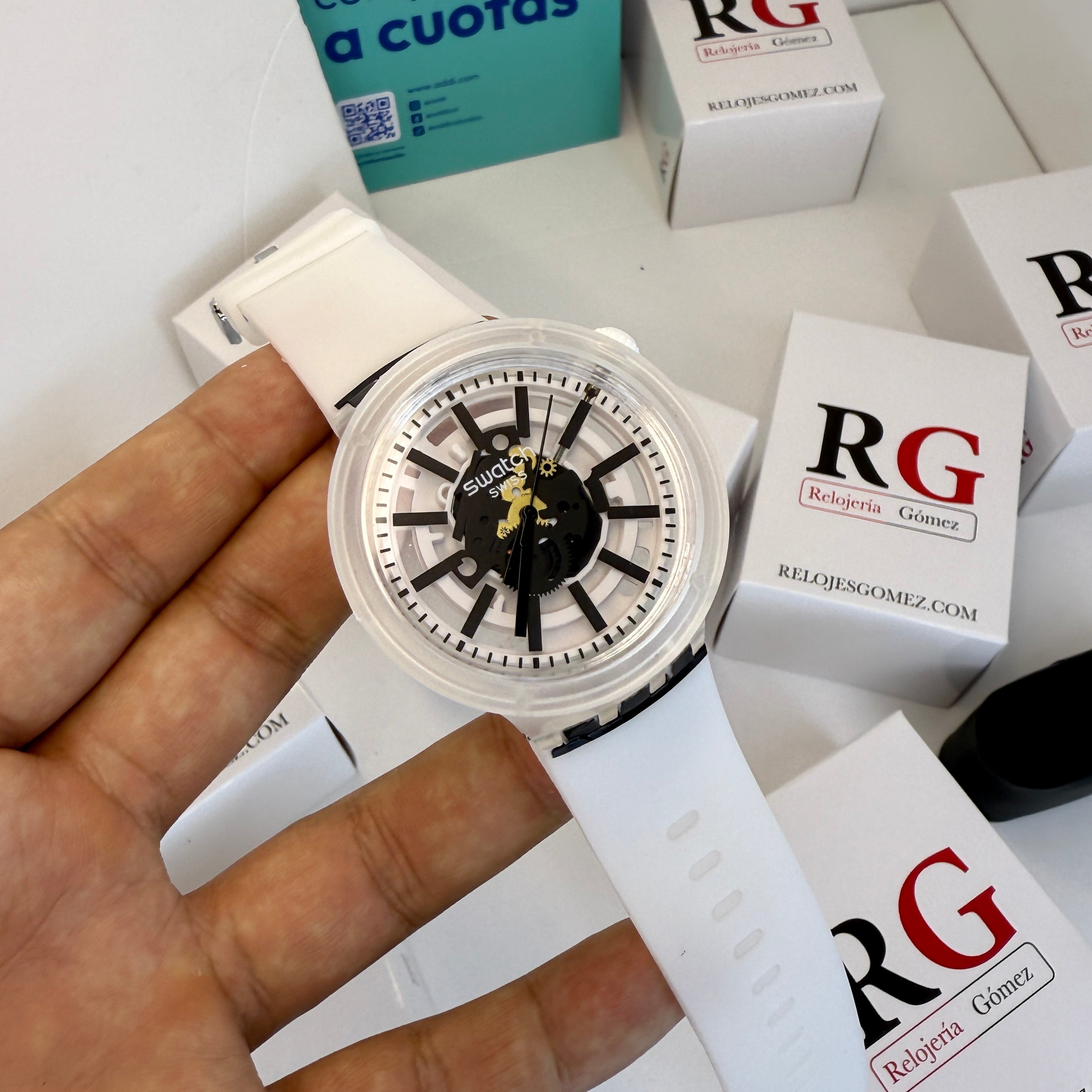 SWATCH TRANSPARENTE PARA HOMBRE REF-BN