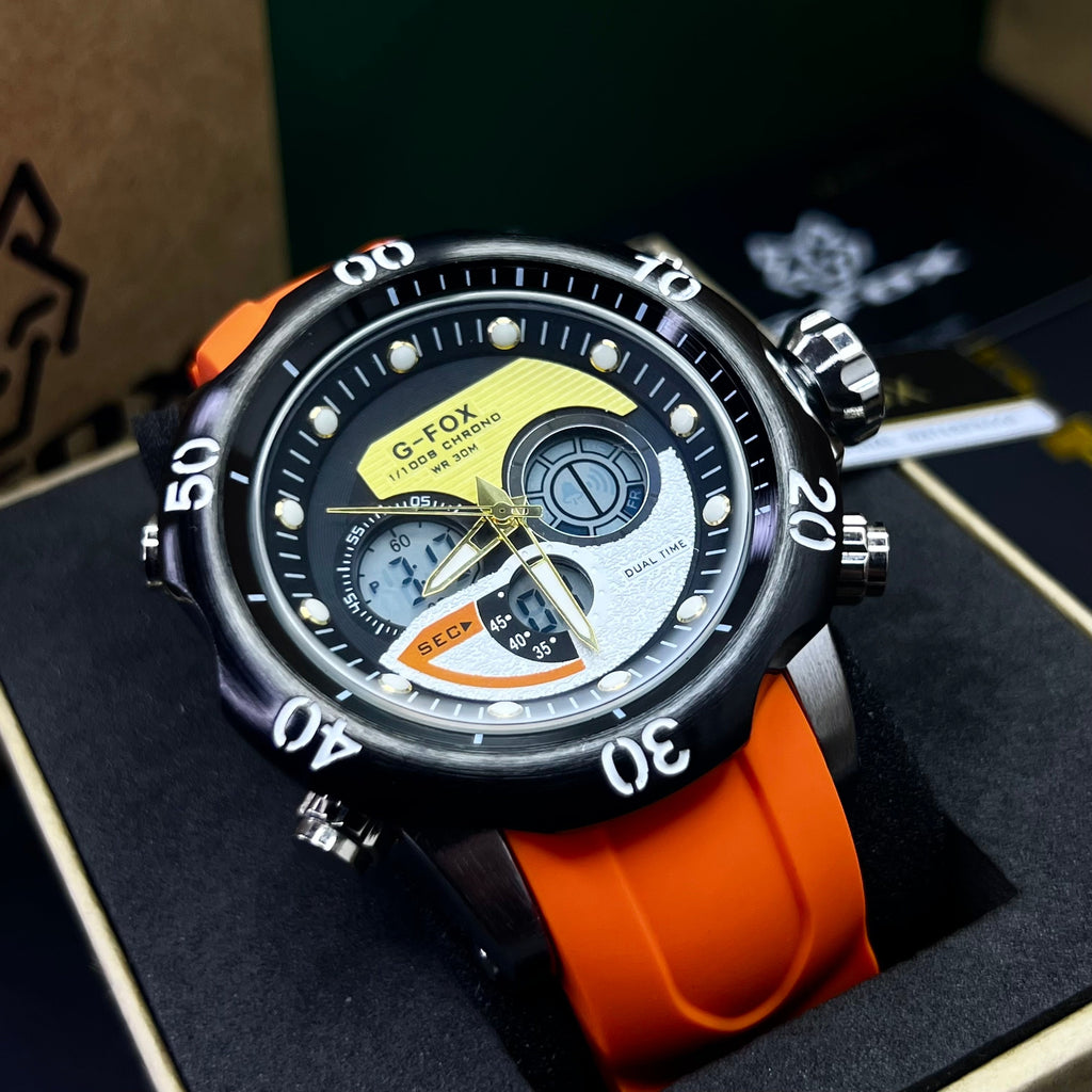 G FOX ORIGINAL DOBLE HORA POR INVICTA SUMERGIBLE PARA HOMBRE REF-1976G2-NA