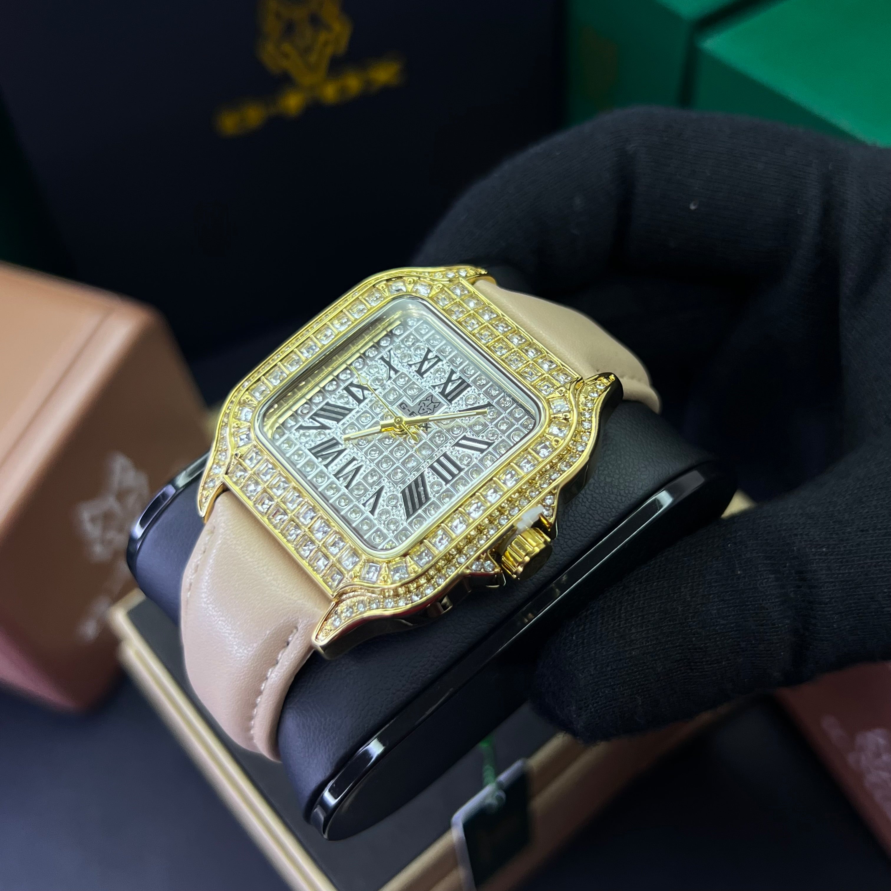 G FOX ORIGINAL x CARTIER PARA DAMA SUMERGIBLE  REF-SANTOS CUBANO-1264-B