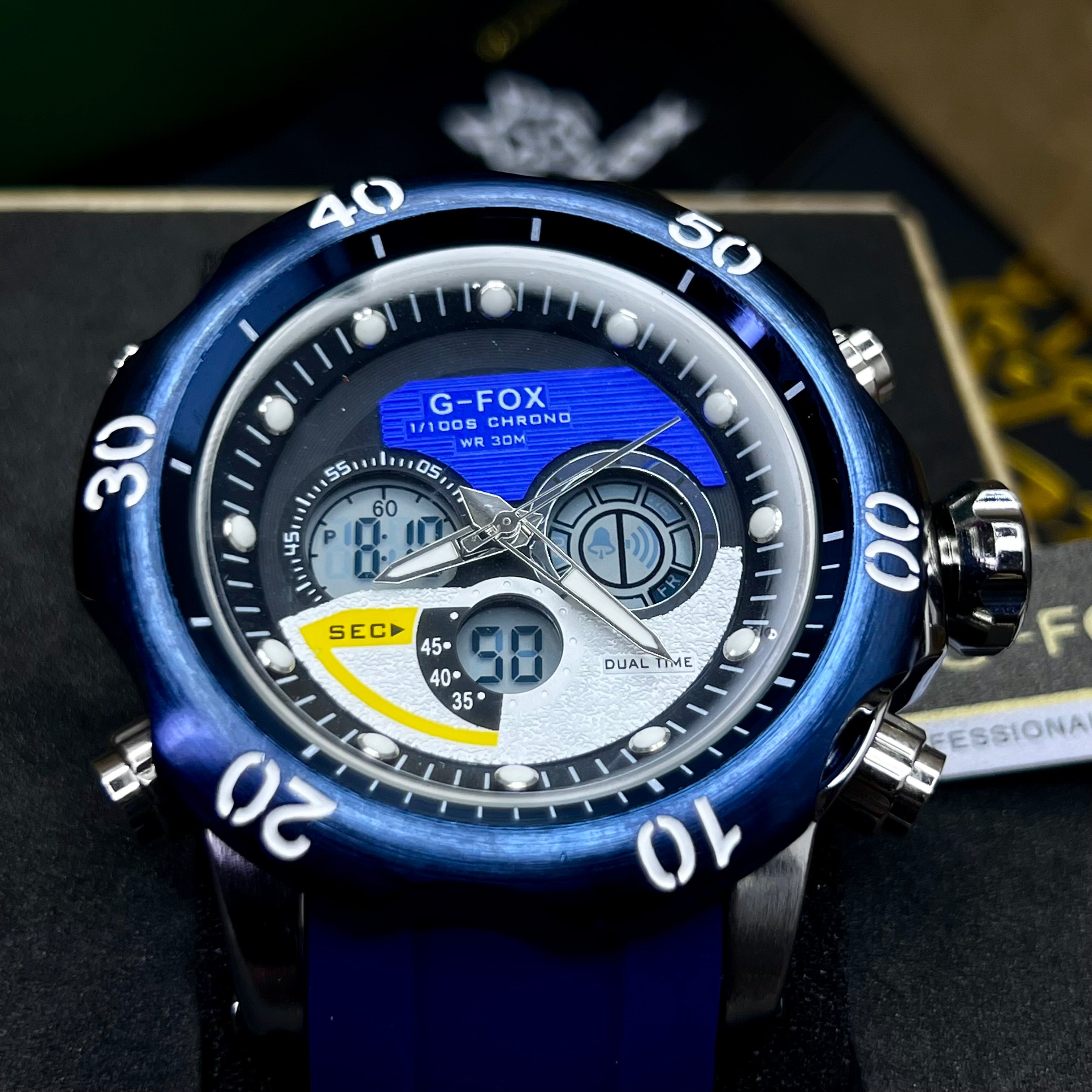 G FOX ORIGINAL DOBLE HORA POR INVICTA SUMERGIBLE PARA HOMBRE REF-1976G2-AO