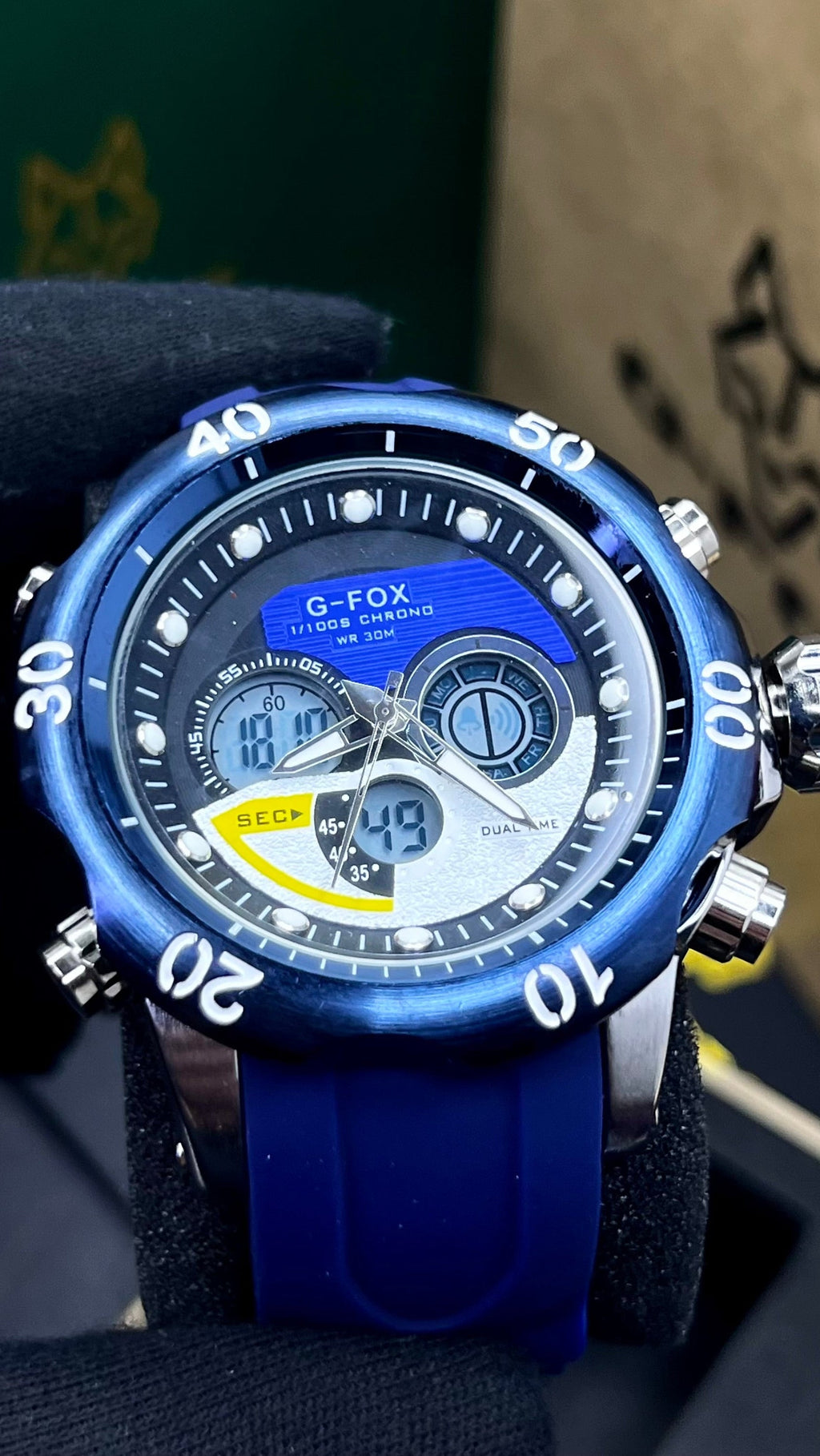 G FOX ORIGINAL DOBLE HORA POR INVICTA SUMERGIBLE PARA HOMBRE REF-1976G2-AO