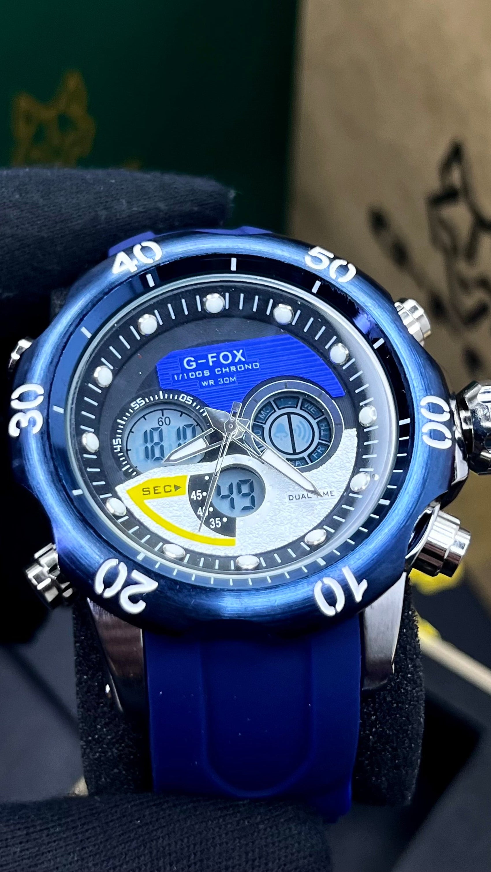 G FOX ORIGINAL DOBLE HORA POR INVICTA SUMERGIBLE PARA HOMBRE REF-1976G2-AO