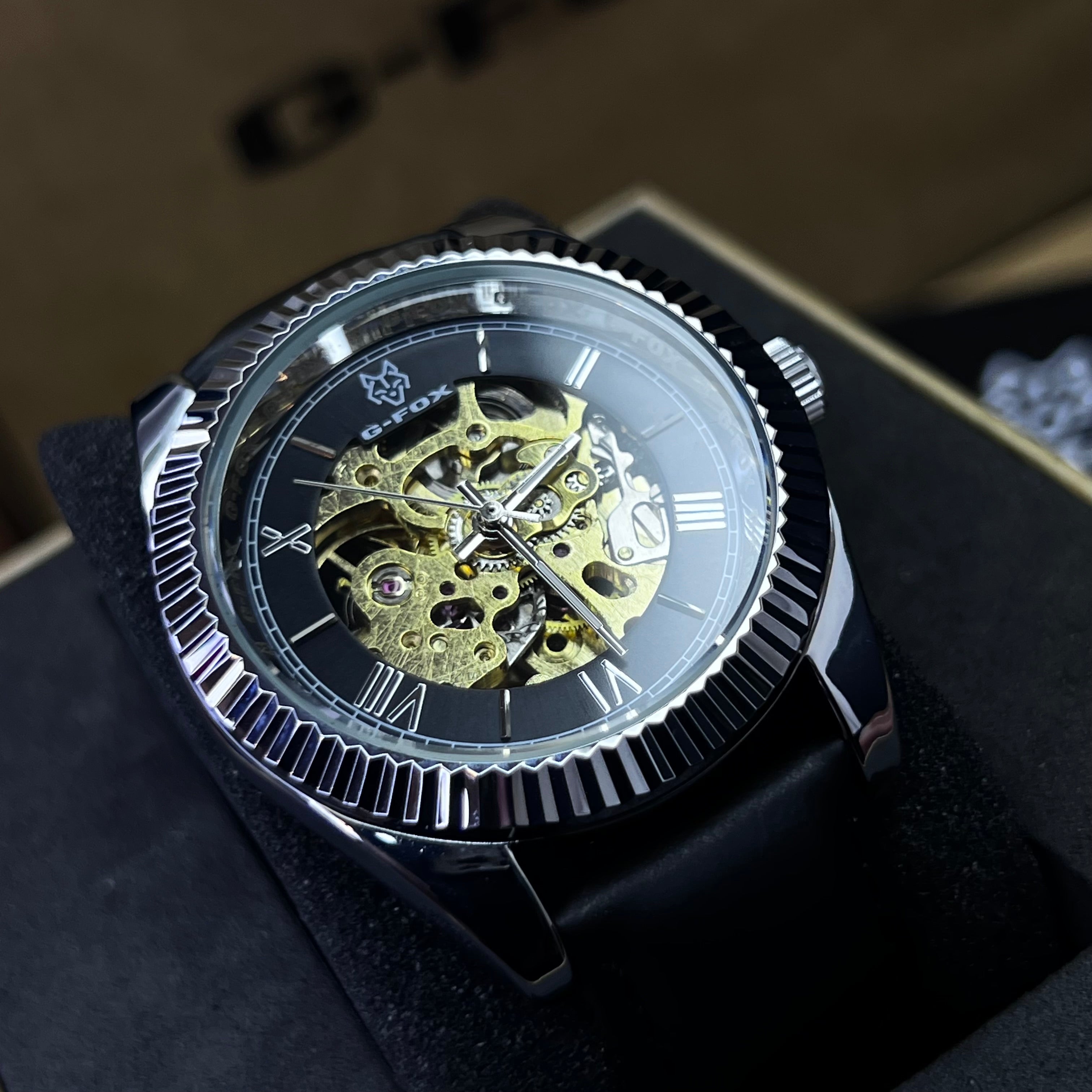 G FOX ORIGINAL x RLX SUMERGIBLE PARA HOMBRE AUTOMATICO REF-PRESIDENT 22013-NPN