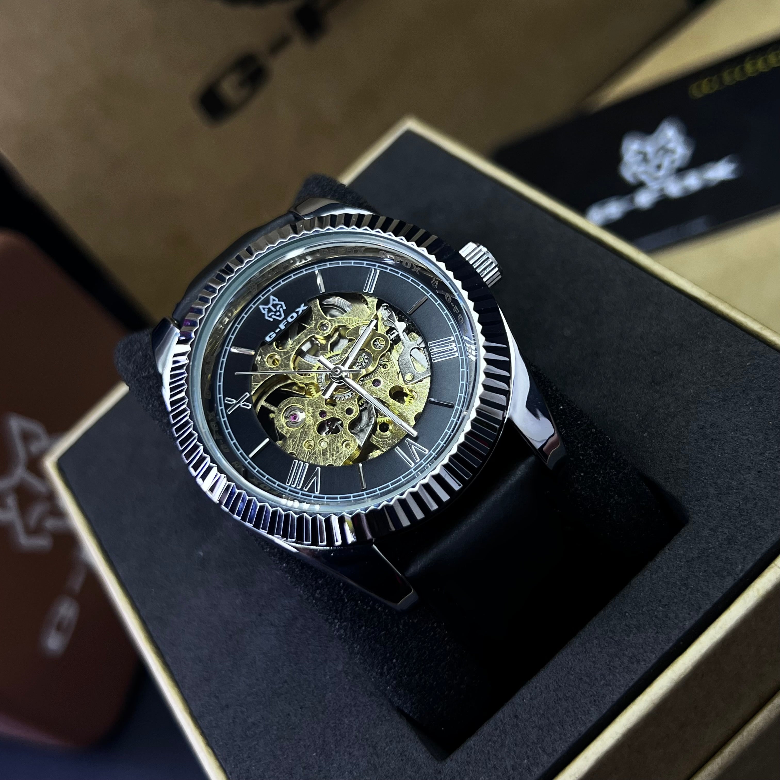 G FOX ORIGINAL x RLX SUMERGIBLE PARA HOMBRE AUTOMATICO REF-PRESIDENT 22013-NPN