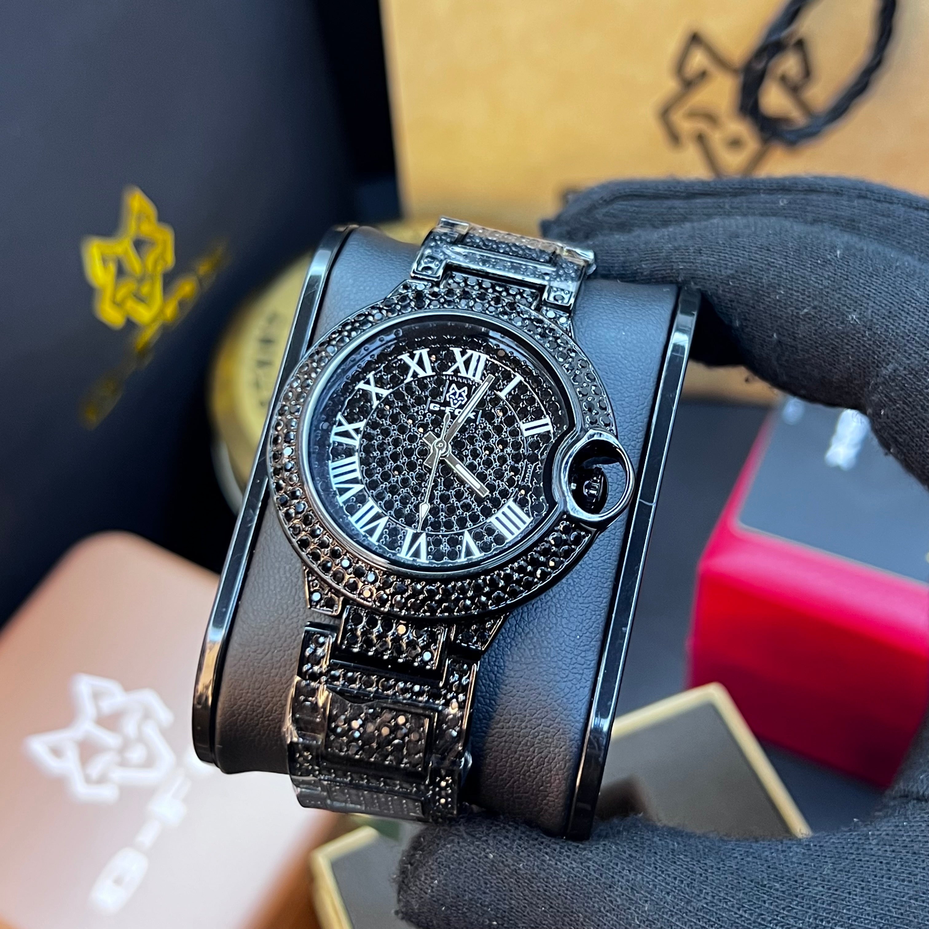 G FOX ORIGINAL x CARTIER PARA HOMBRE SUMERGIBLE  REF-TORBILLON CUBANO-1251-N