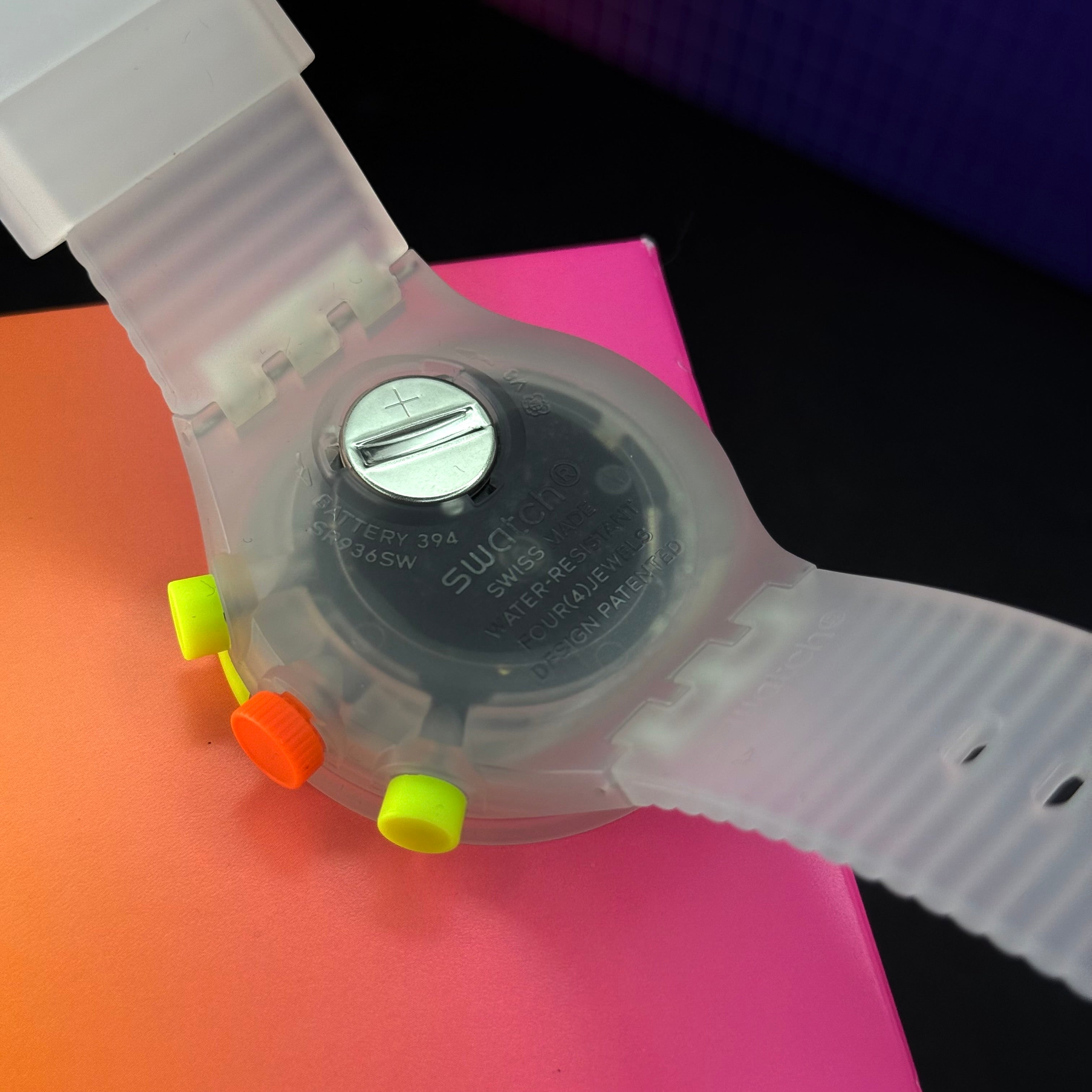 SWATCH ORIGINAL LUXURY NEON JELLY PARA HOMBRE REF SCK104