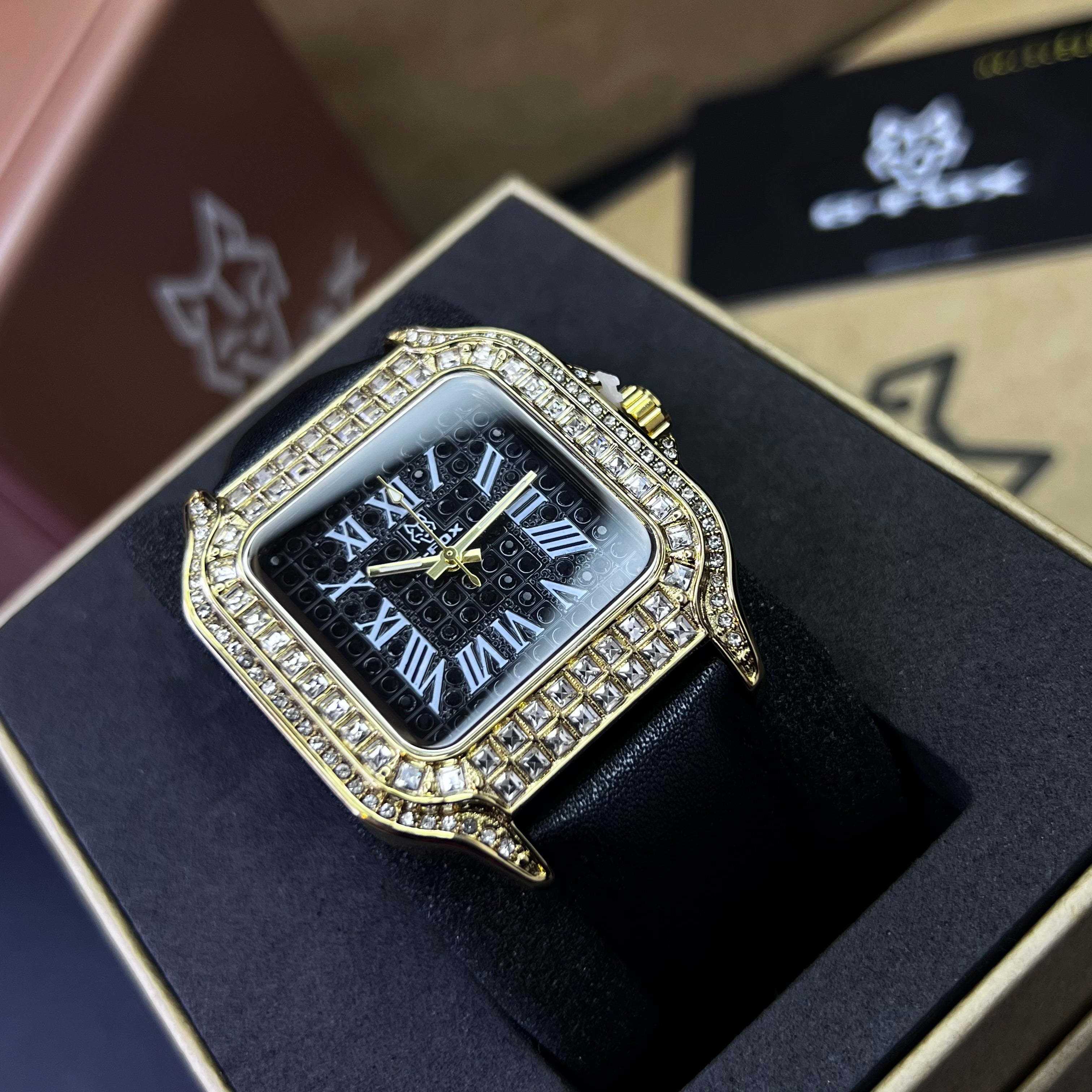 G FOX ORIGINAL x CARTIER PARA UNISEX SUMERGIBLE  REF-SANTOS CUBANO-1264-NN