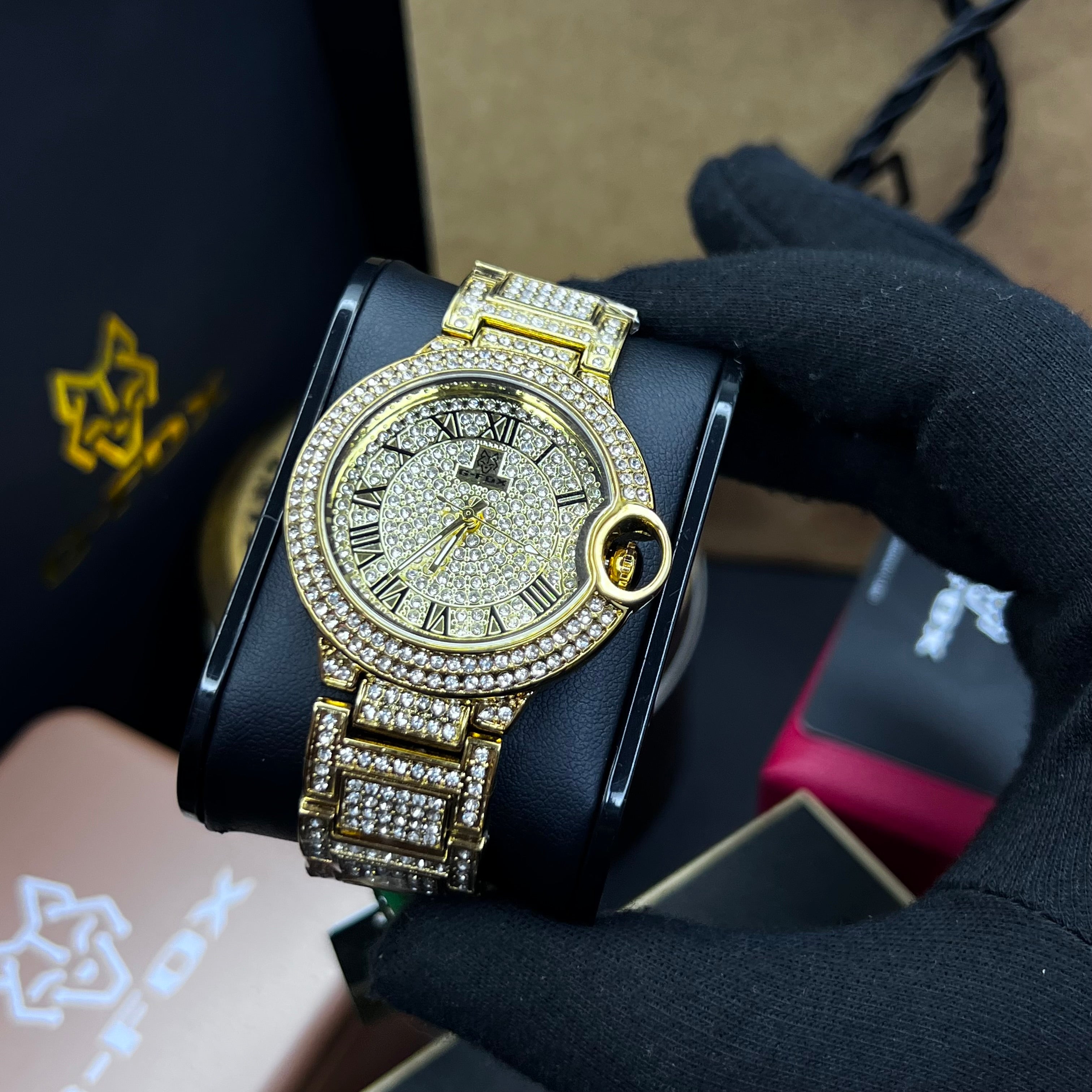 G FOX ORIGINAL x CARTIER PARA HOMBRE SUMERGIBLE  REF-TORBILLON CUBANO-1251-D