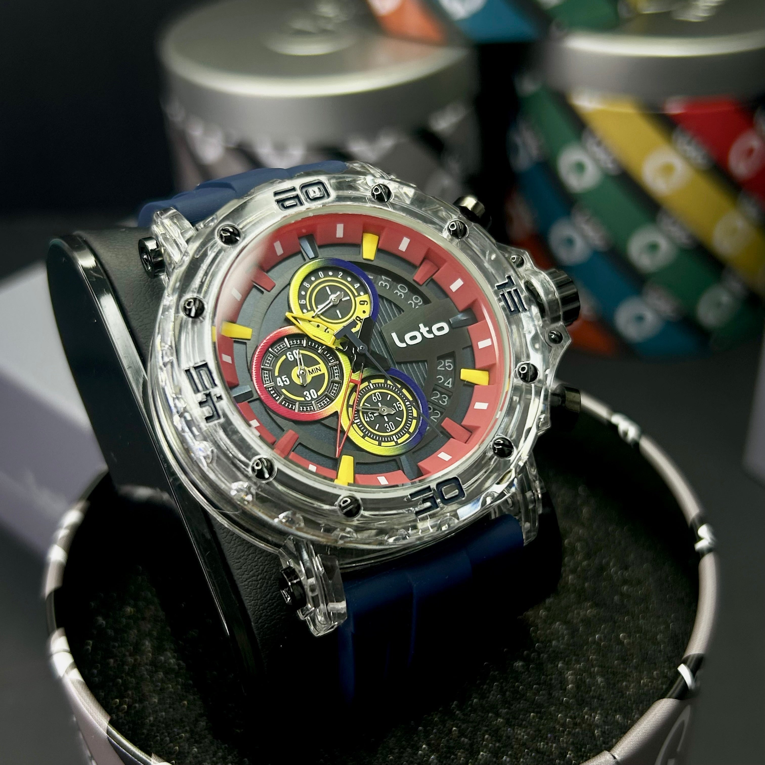 LOTO ORIGINAL TRANSPARENTE CRONOGRAFO REF-LT2433-A