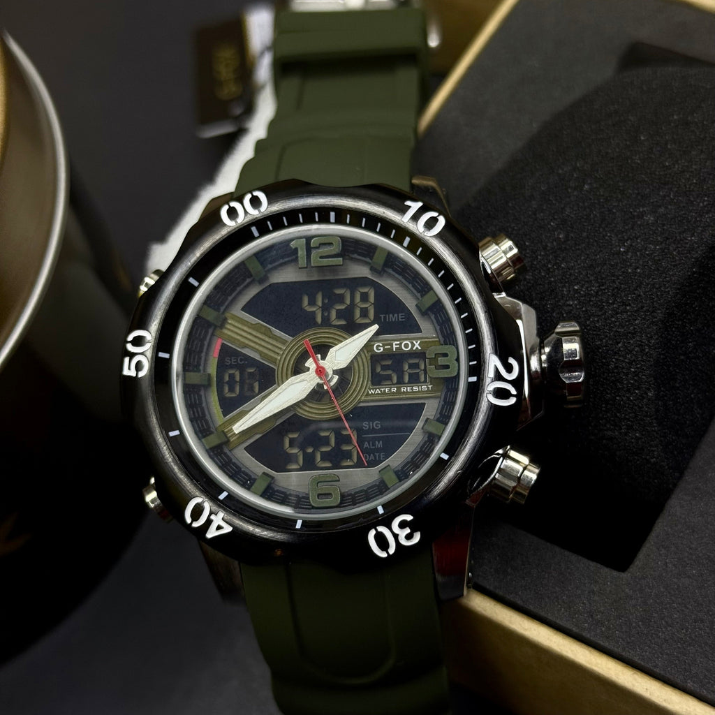 G FOX ORIGINAL DOBLE HORA POR INVICTA SUMERGIBLE PARA HOMBRE REF-1976G1-V