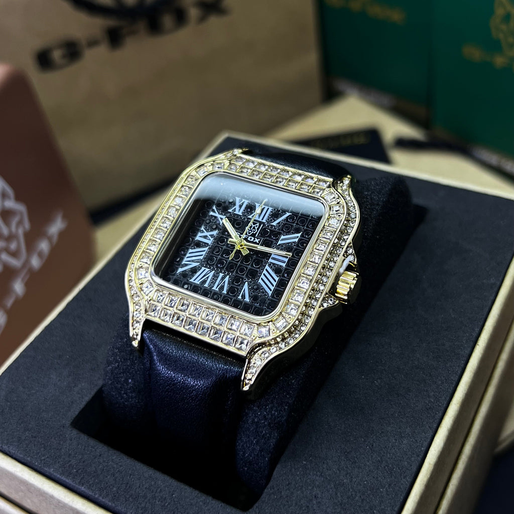G FOX ORIGINAL x CARTIER PARA UNISEX SUMERGIBLE  REF-SANTOS CUBANO-1264-NN