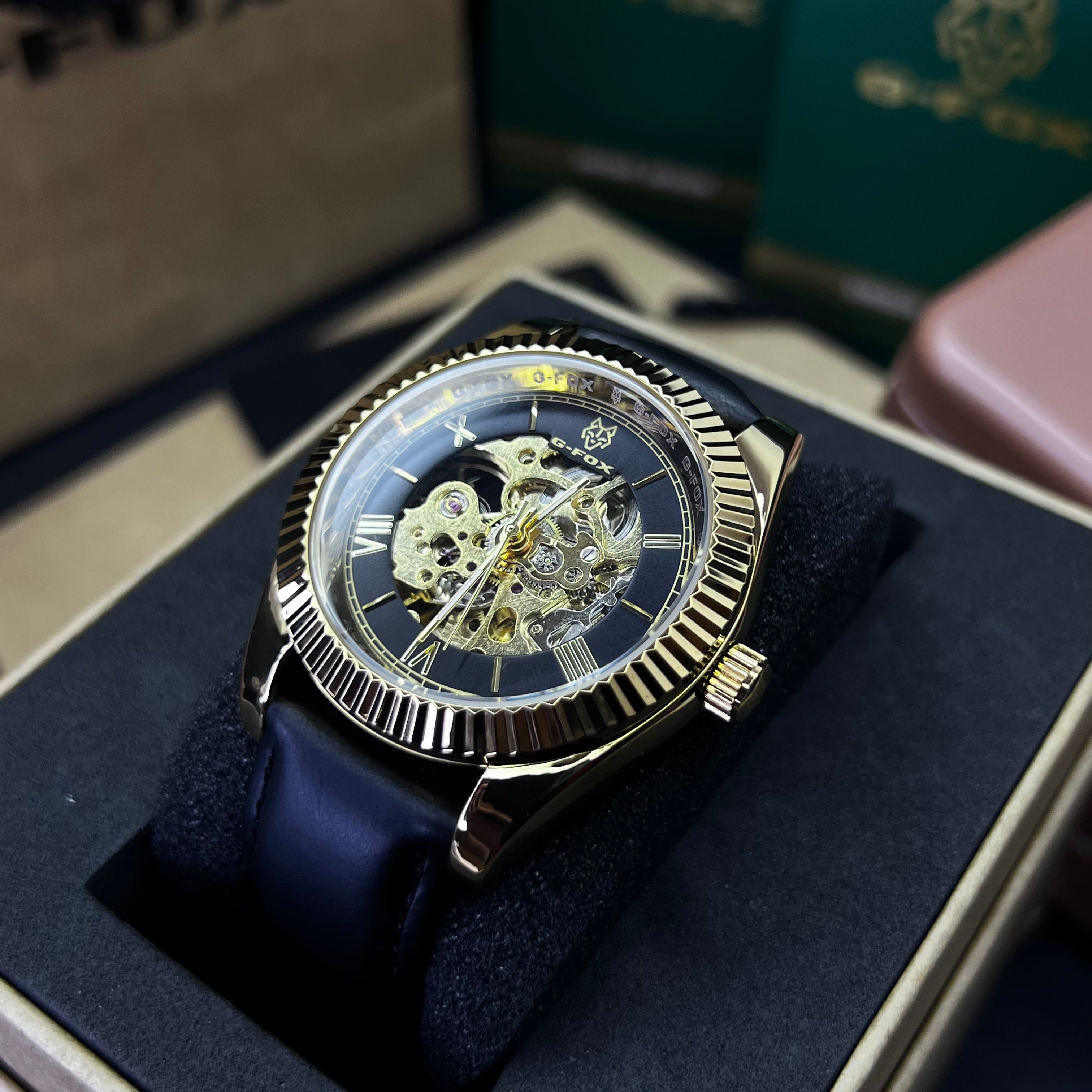 G FOX ORIGINAL x RLX SUMERGIBLE PARA HOMBRE AUTOMATICO REF-PRESIDENT 22013-NDN