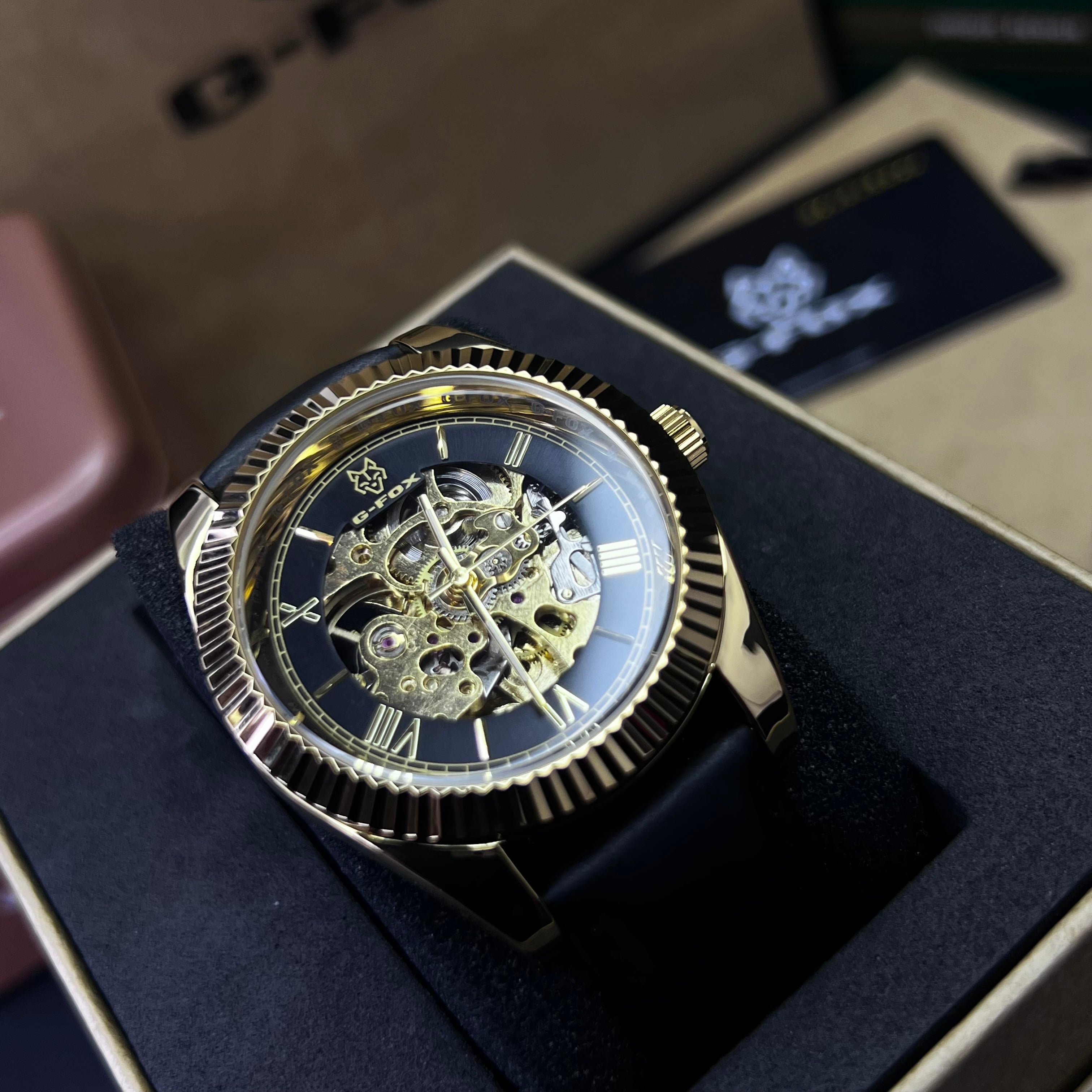 G FOX ORIGINAL x RLX SUMERGIBLE PARA HOMBRE AUTOMATICO REF-PRESIDENT 22013-NDN