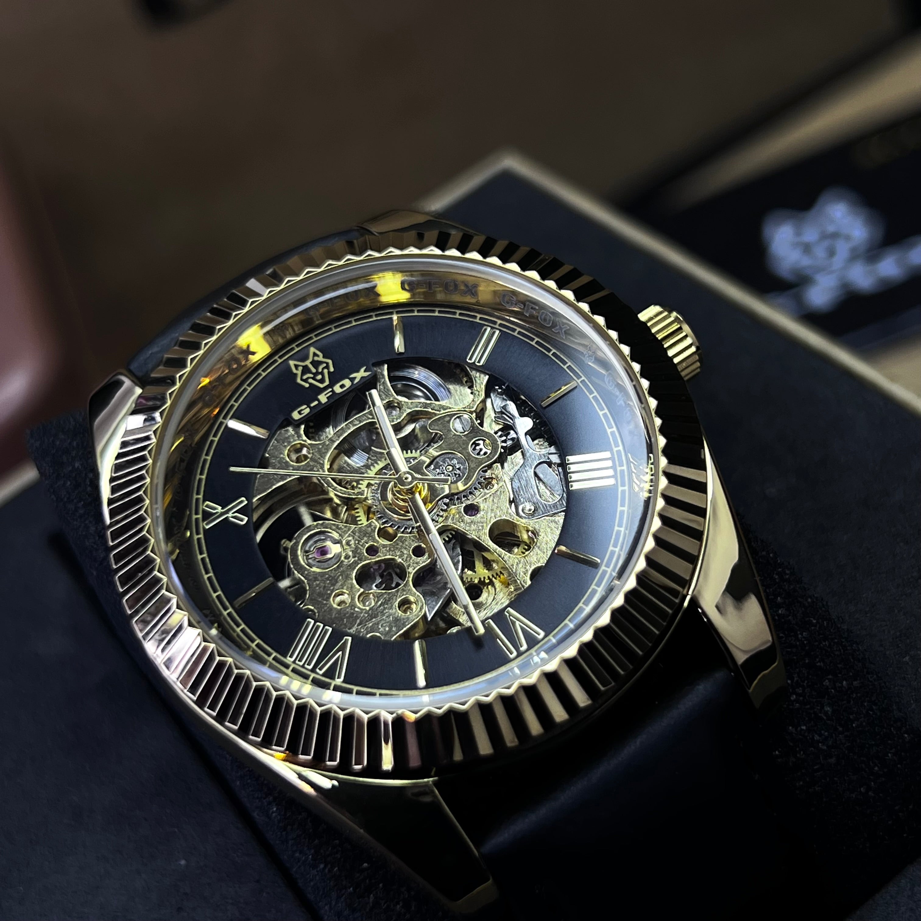 G FOX ORIGINAL x RLX SUMERGIBLE PARA HOMBRE AUTOMATICO REF-PRESIDENT 22013-NDN