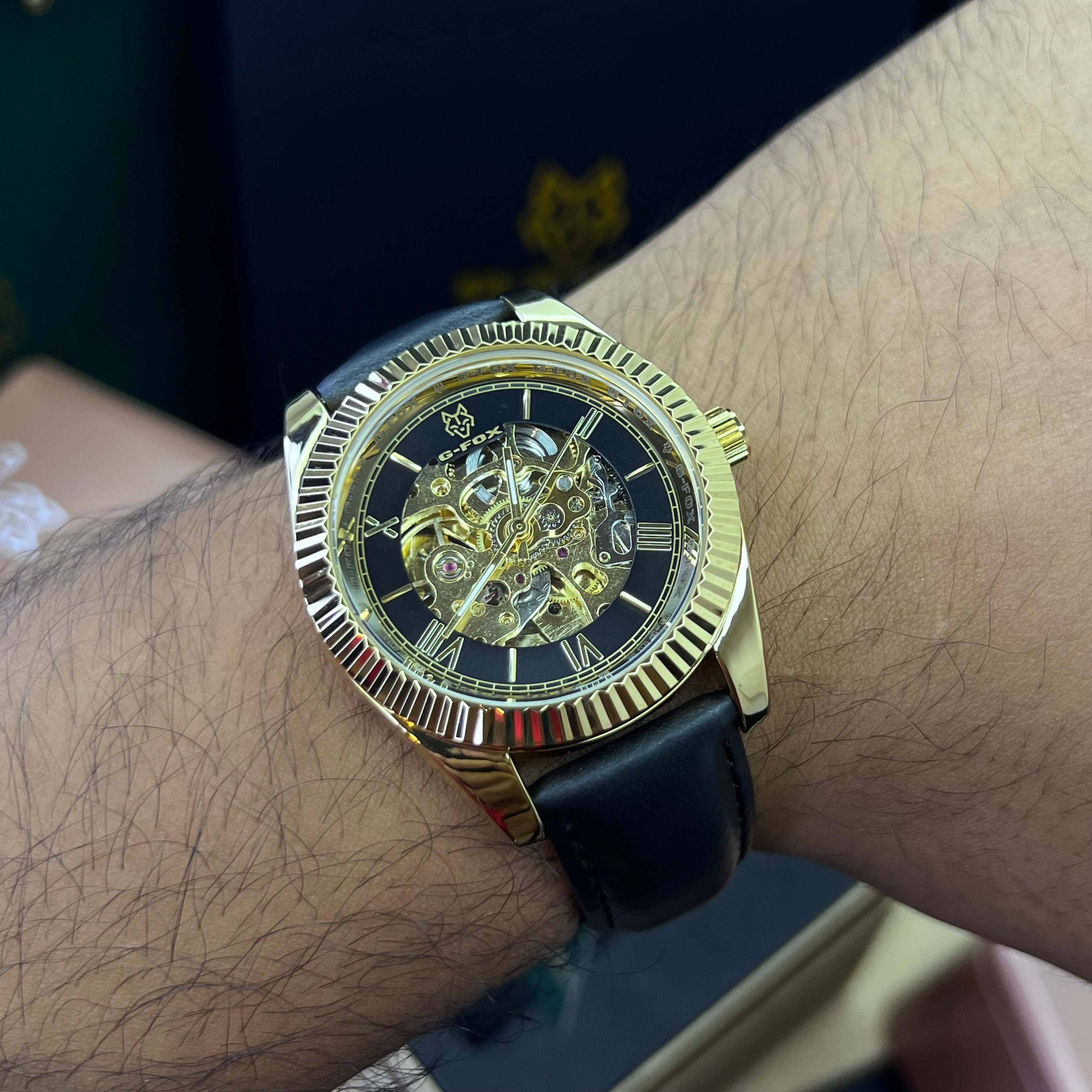 G FOX ORIGINAL x RLX SUMERGIBLE PARA HOMBRE AUTOMATICO REF-PRESIDENT 22013-NDN