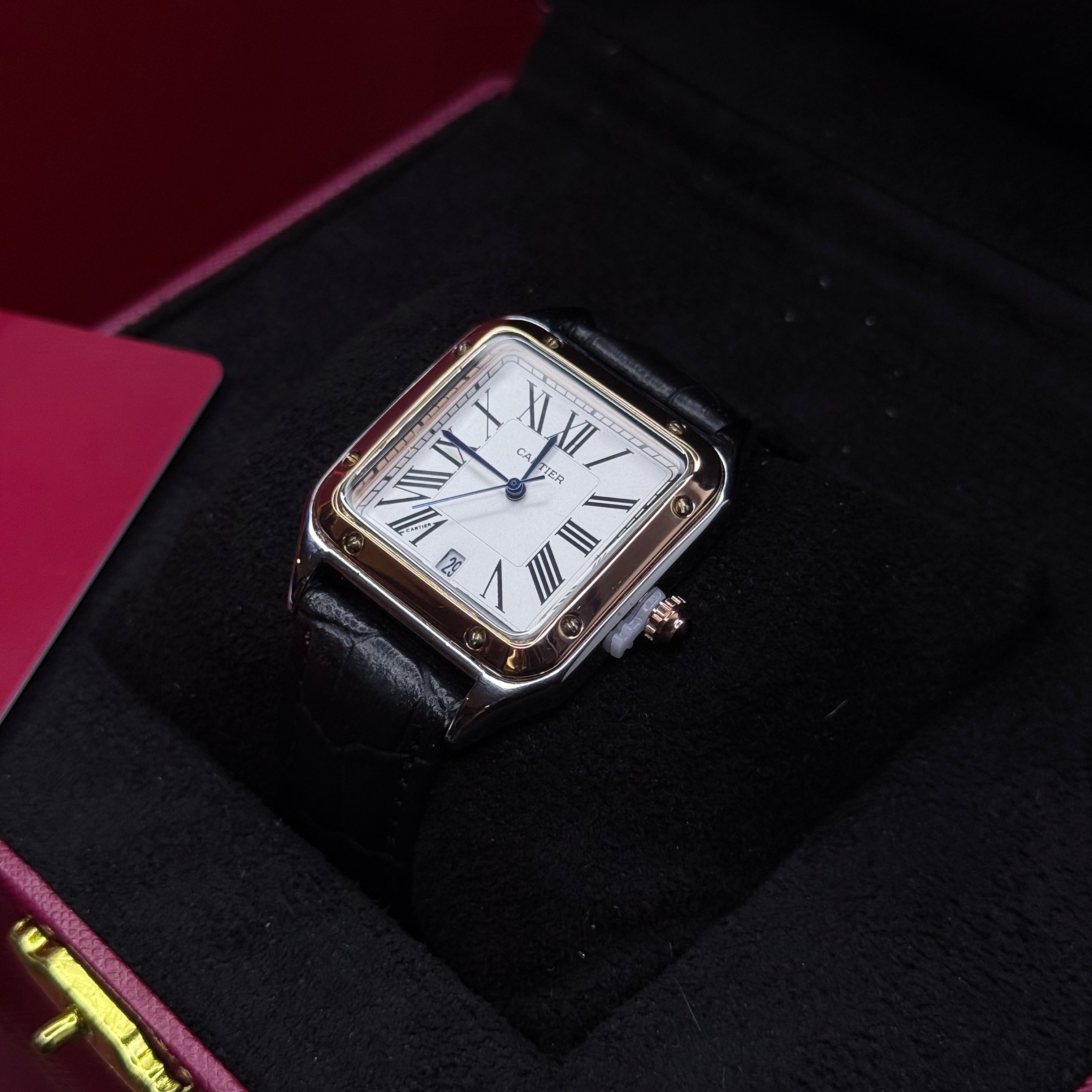 CARTIER SANTOS EN CUERO UNISEX REF NCB