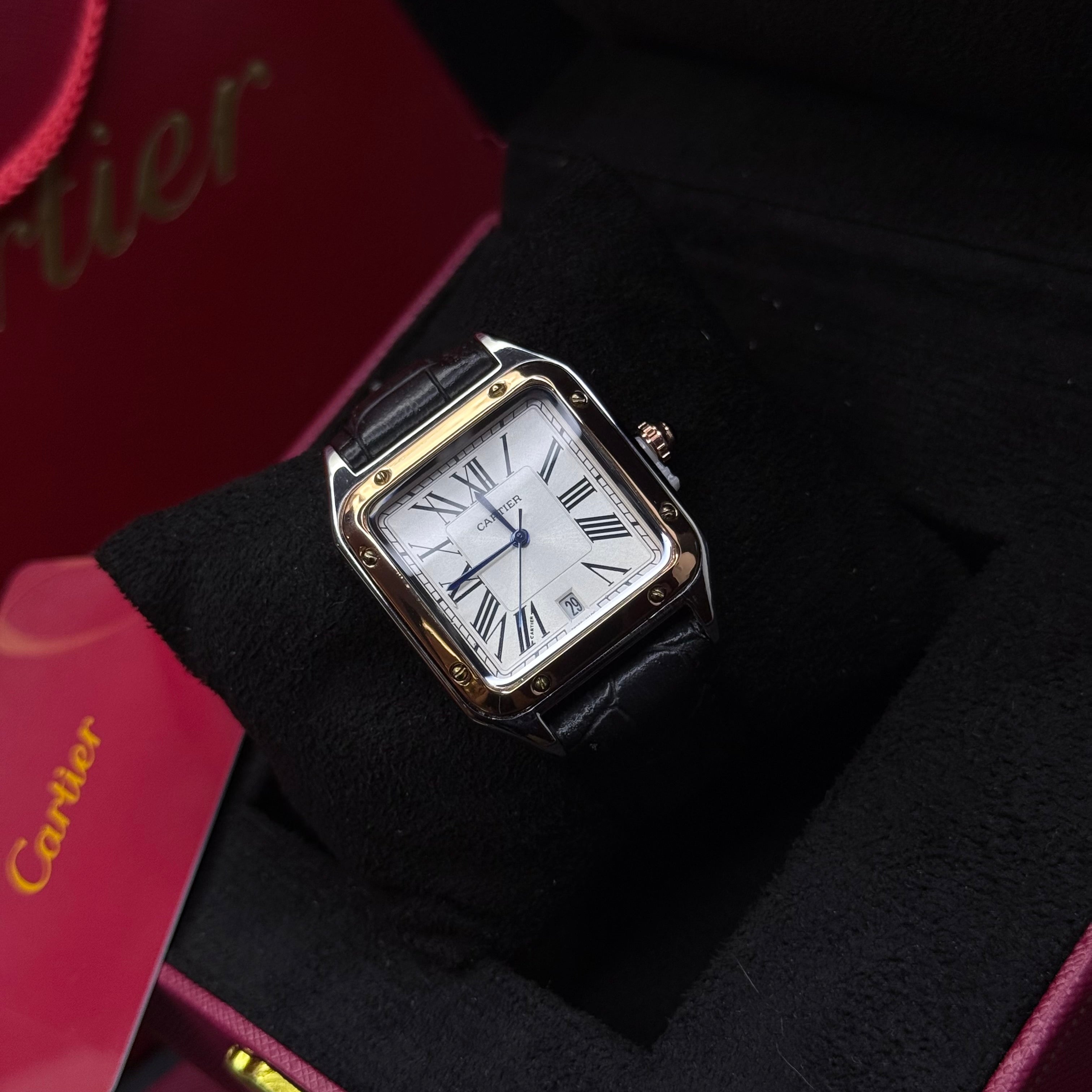 CARTIER SANTOS EN CUERO UNISEX REF NCB