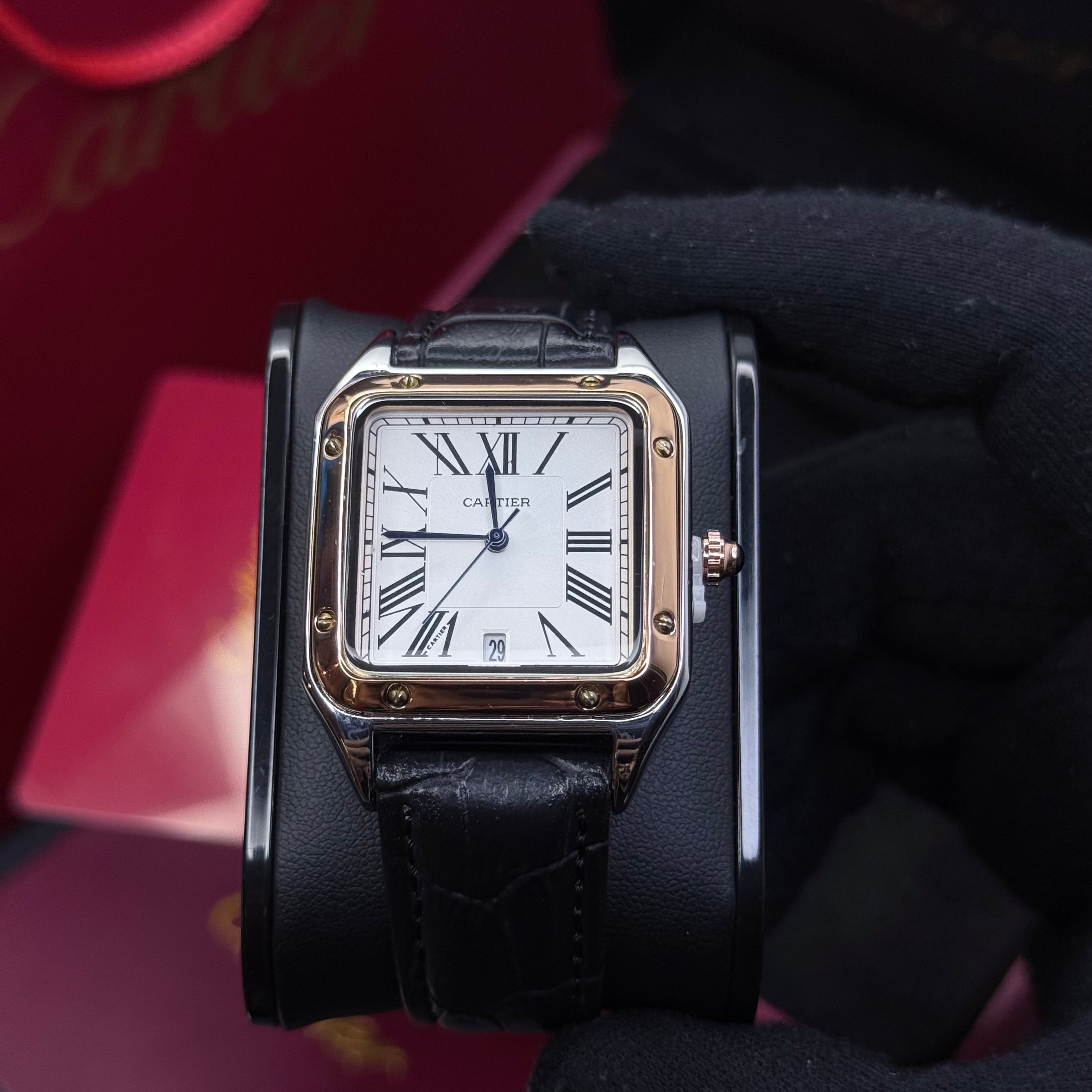 CARTIER SANTOS EN CUERO UNISEX REF NCB