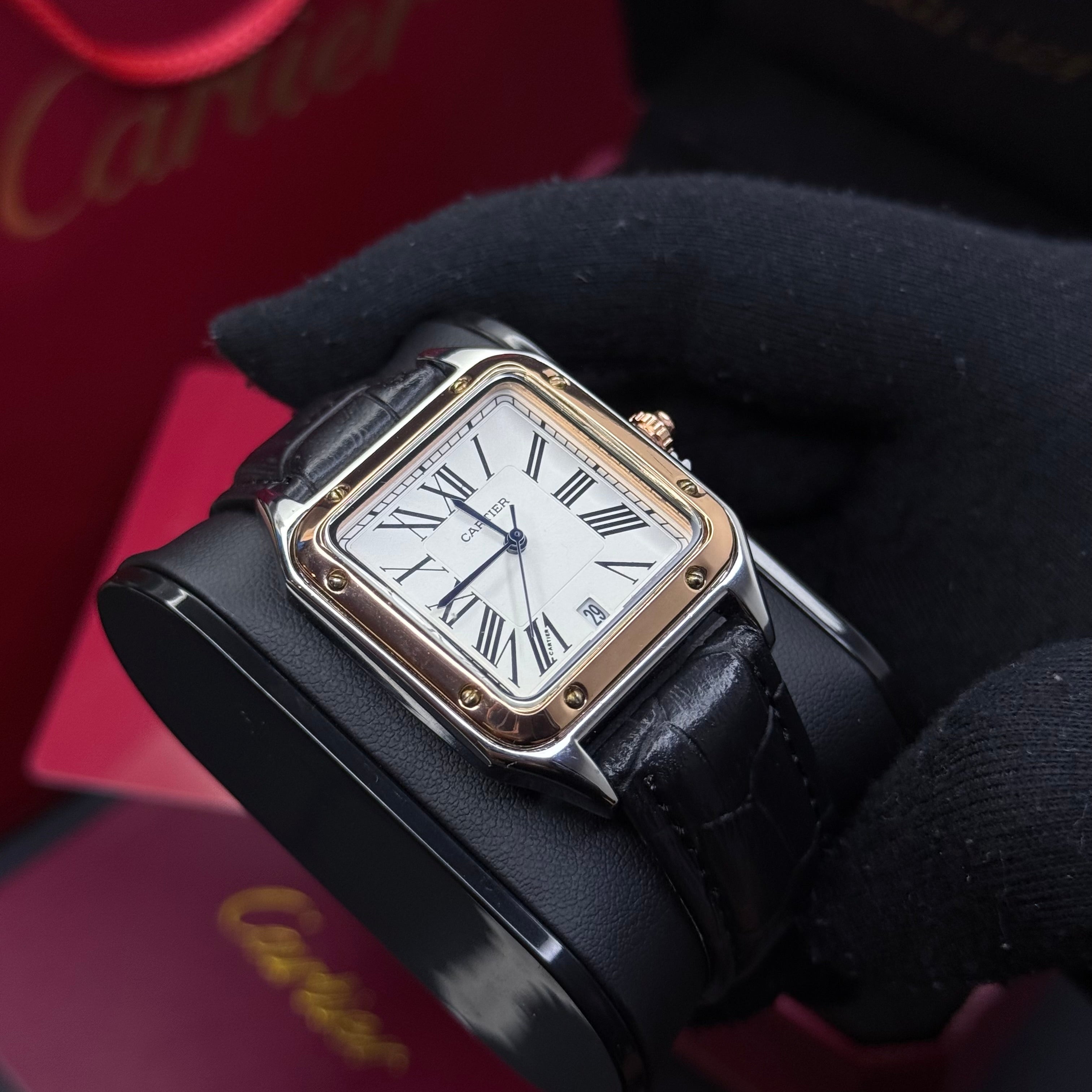 CARTIER SANTOS EN CUERO UNISEX REF NCB