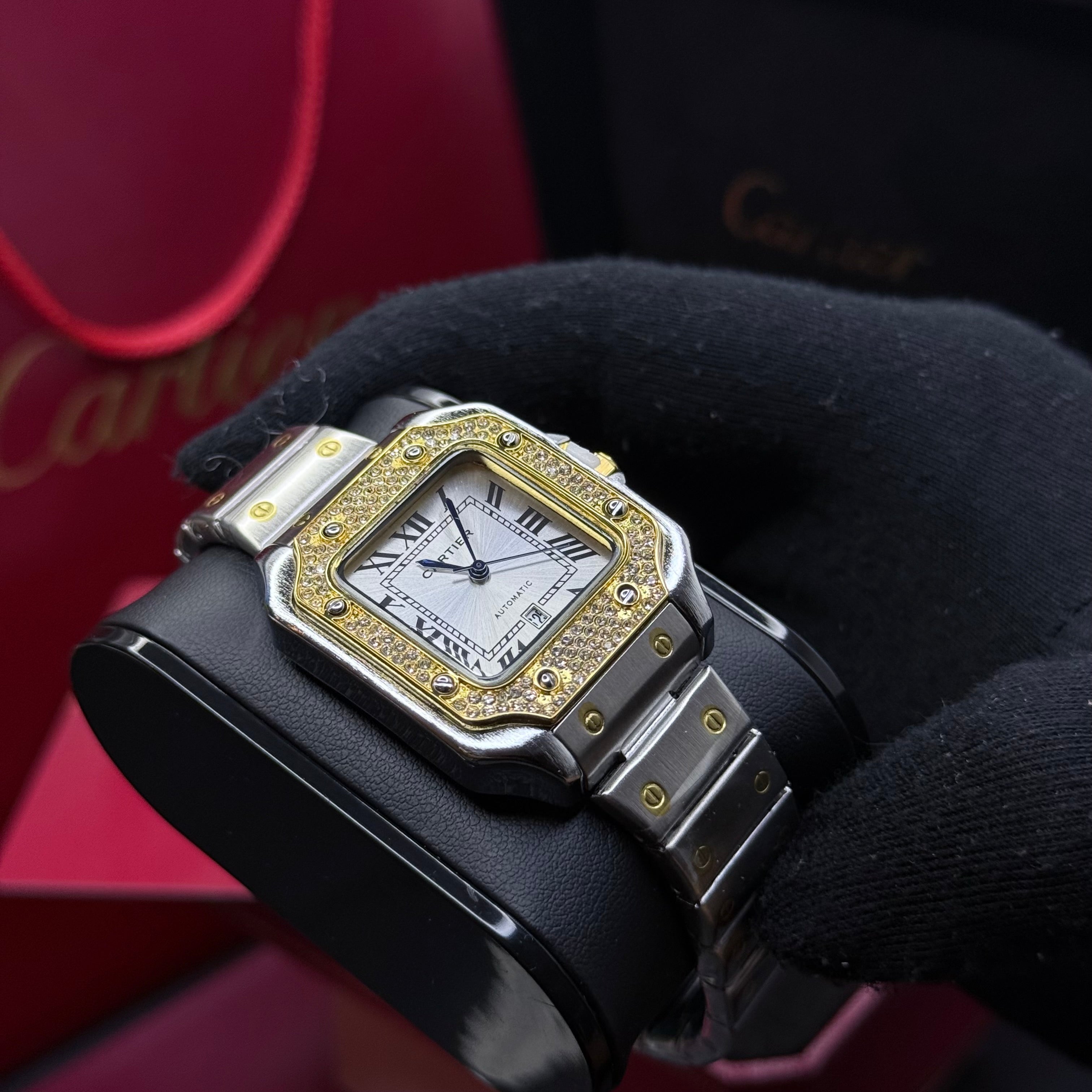 CARTIER SANTOS CUBANO  PARA DAMA REF BB