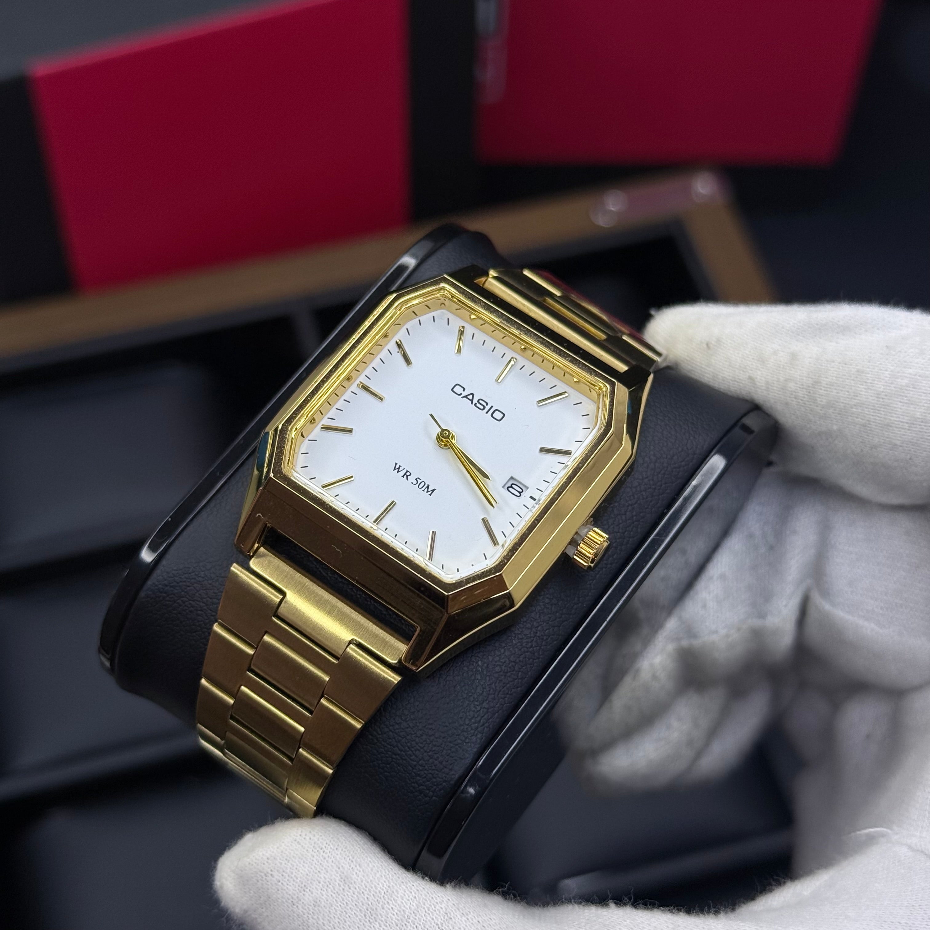 CASIO UNISEX RETRO VINTAGE RECTAGULAR ANALOGO-DB