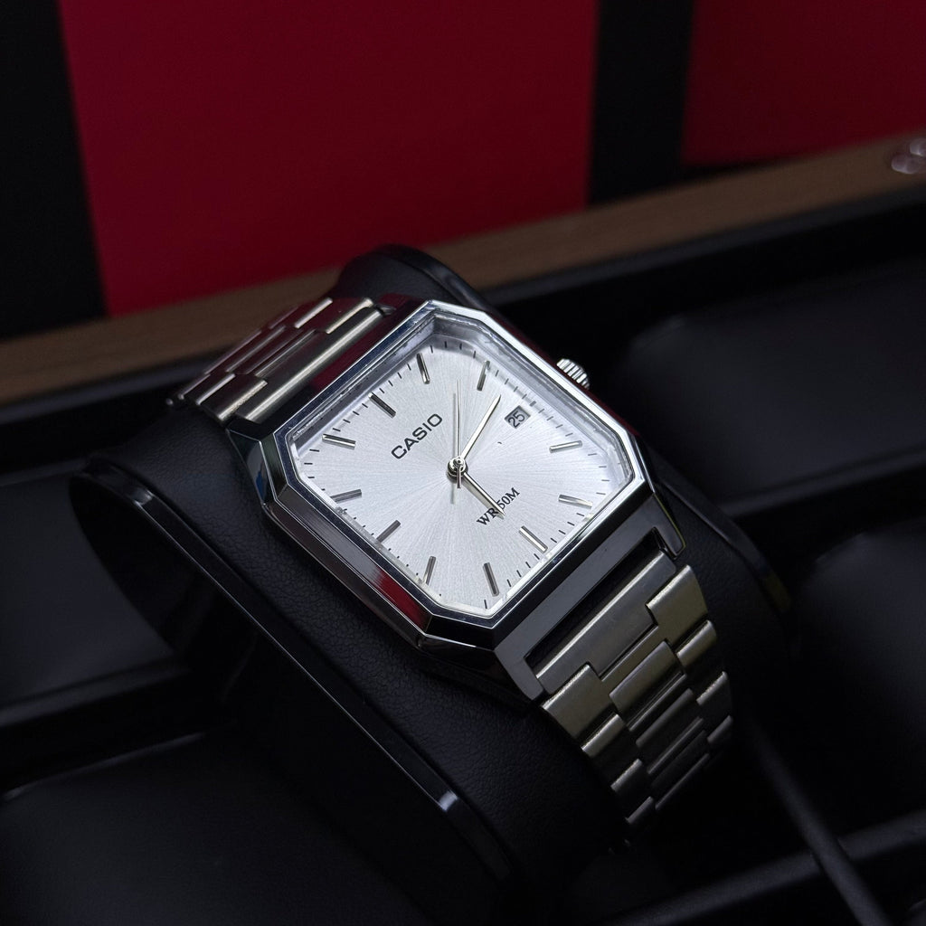 CASIO UNISEX RETRO VINTAGE RECTAGULAR ANALOGO-PB