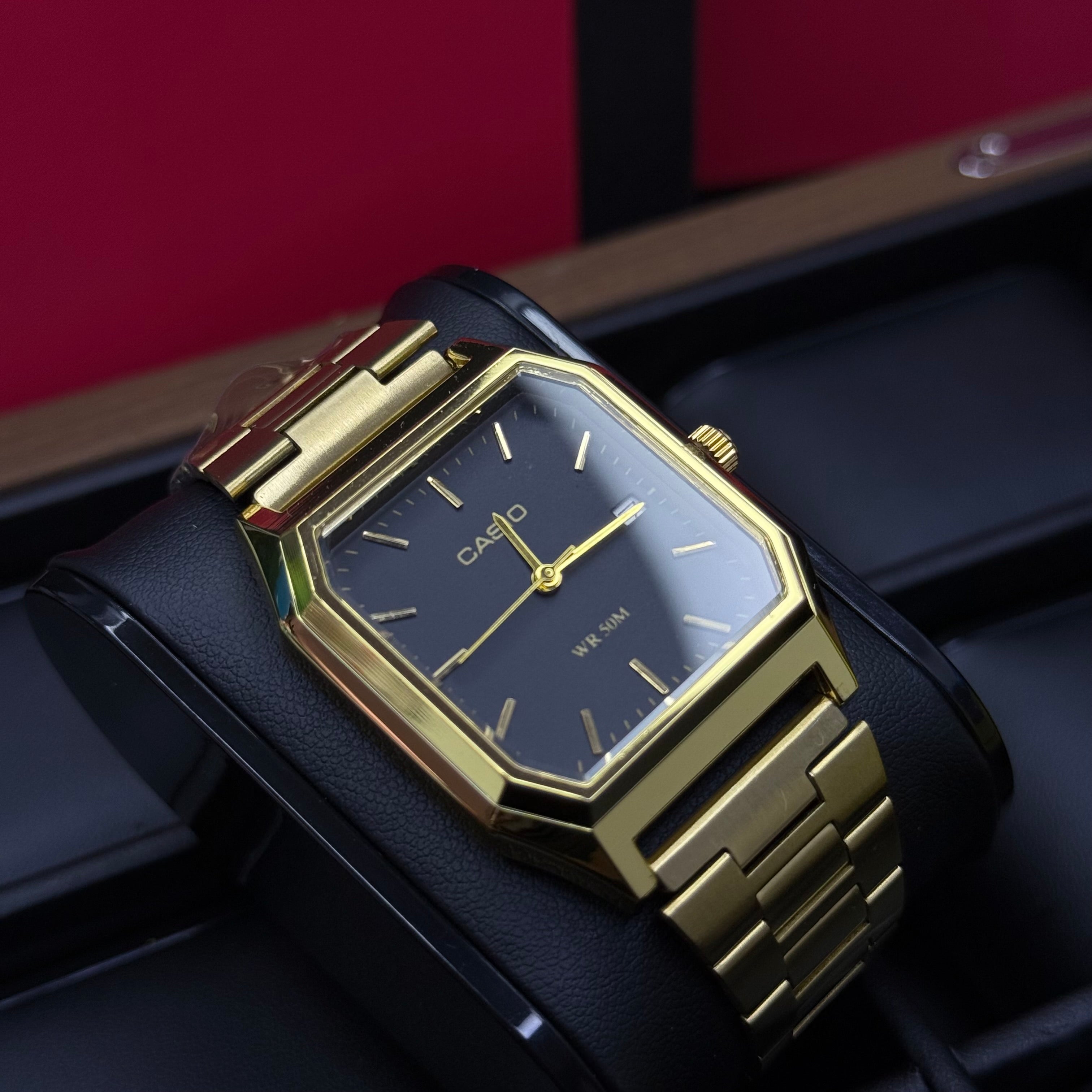 CASIO UNISEX RETRO VINTAGE RECTAGULAR ANALOGO-DN