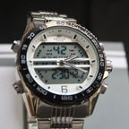 CASIO DOBLE HORA DOBLE PANEL PARA HOMBRE REF-PB