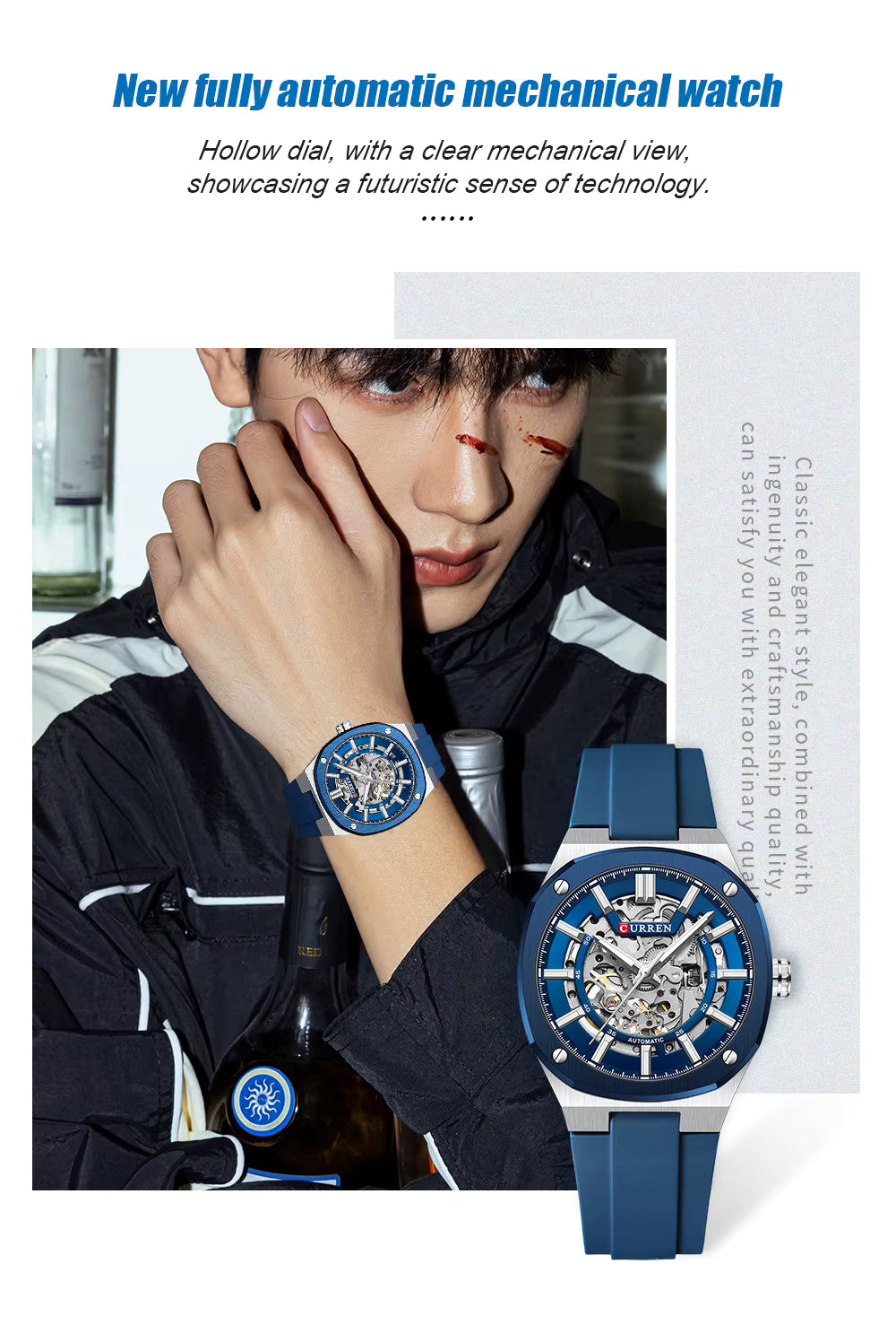 CURREN ORIGINAL AUTOMATICO PARA HOMBRE REF 8485-A